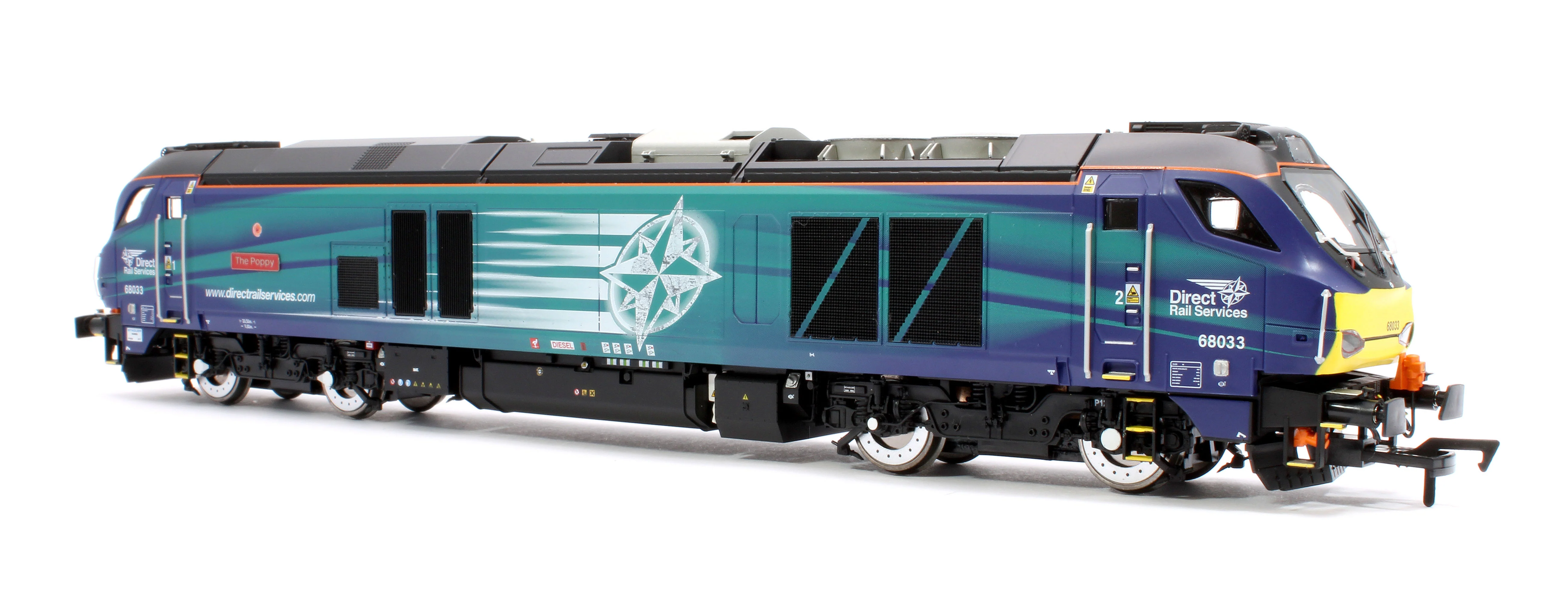 4D-022-026 Class 68 "The Poppy" 68033 DRS Compass with Poppy Diesel Locomotive - Image 2