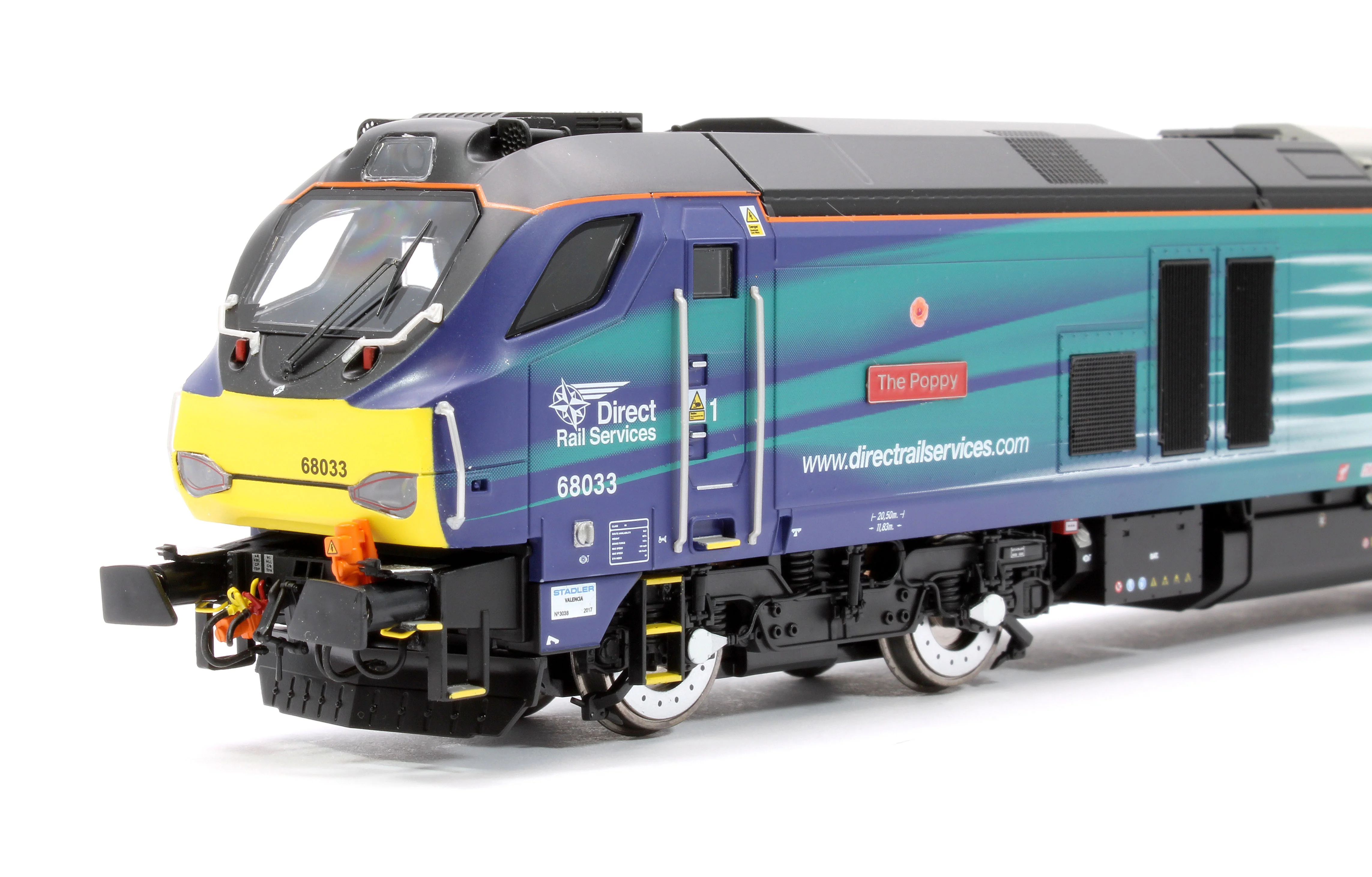 4D-022-026 Class 68 "The Poppy" 68033 DRS Compass with Poppy Diesel Locomotive - Image 9