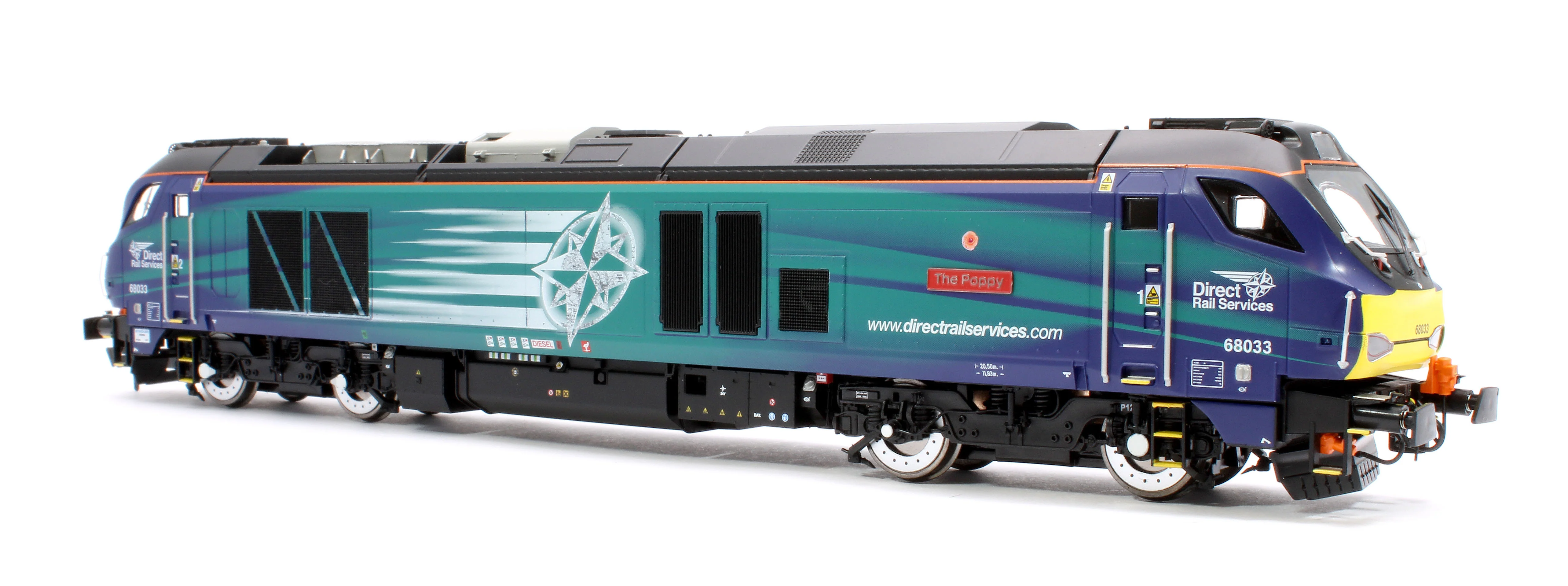 4D-022-026S Class 68 "The Poppy" 68033 DRS Compass with Poppy Diesel Locomotive - Sound Fitted - Image 4
