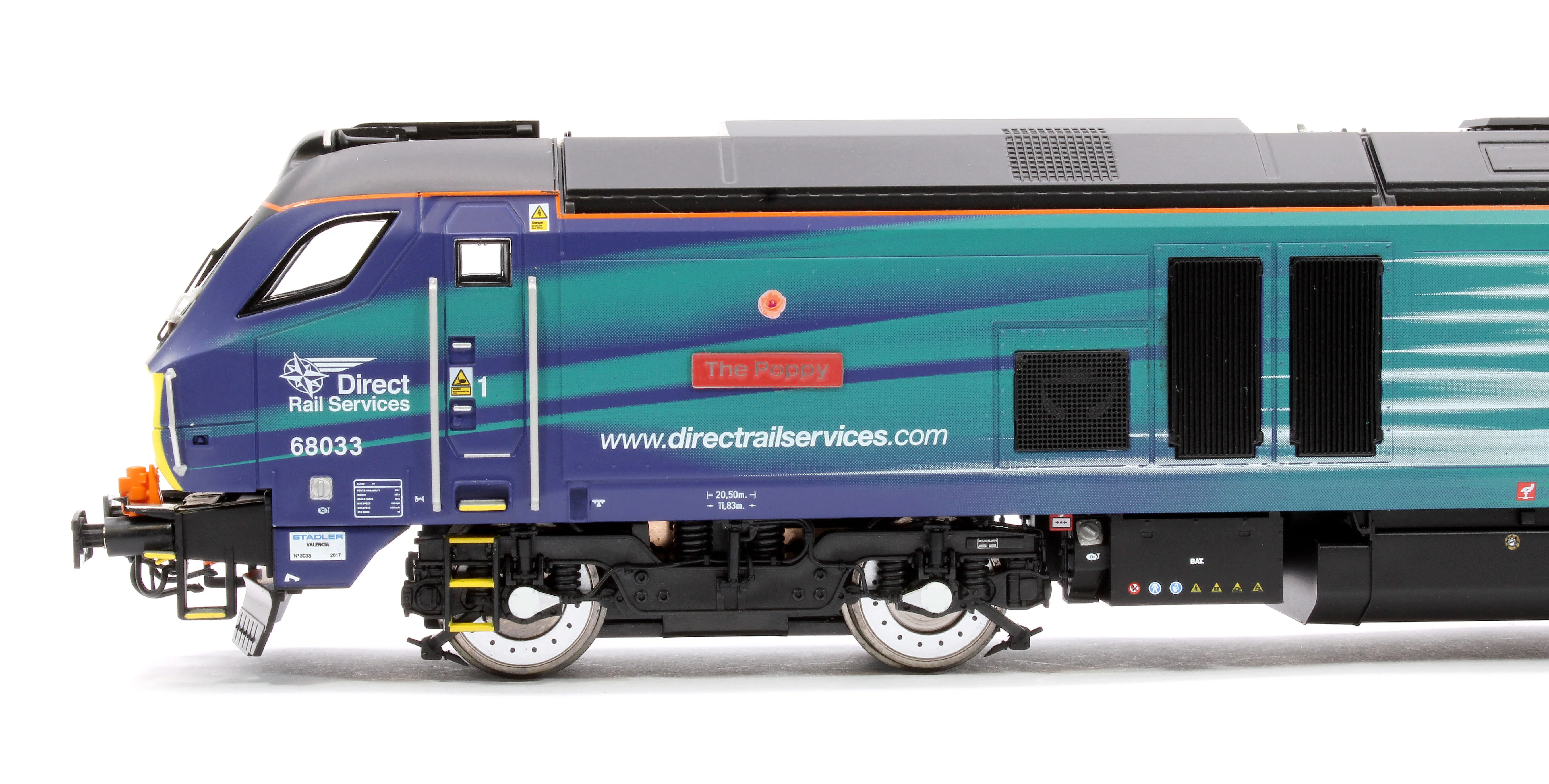 4D-022-026S Class 68 "The Poppy" 68033 DRS Compass with Poppy Diesel Locomotive - Sound Fitted - Image 7