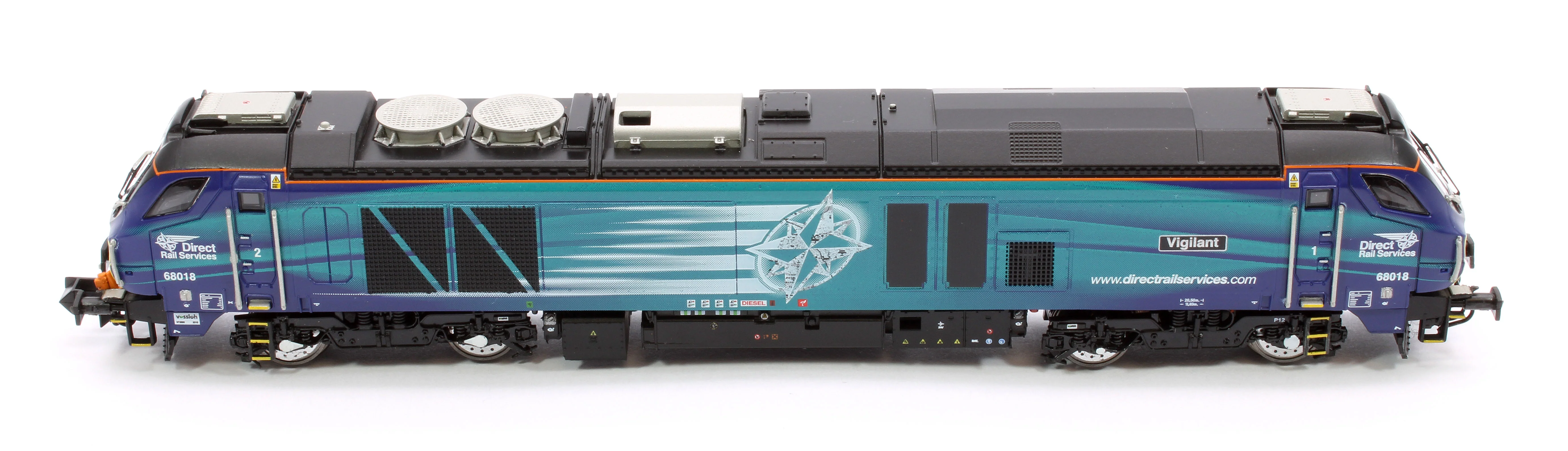 2D-022-013 Class 68 Vigilant 68018 DRS Compass Diesel Locomotive - Image 10