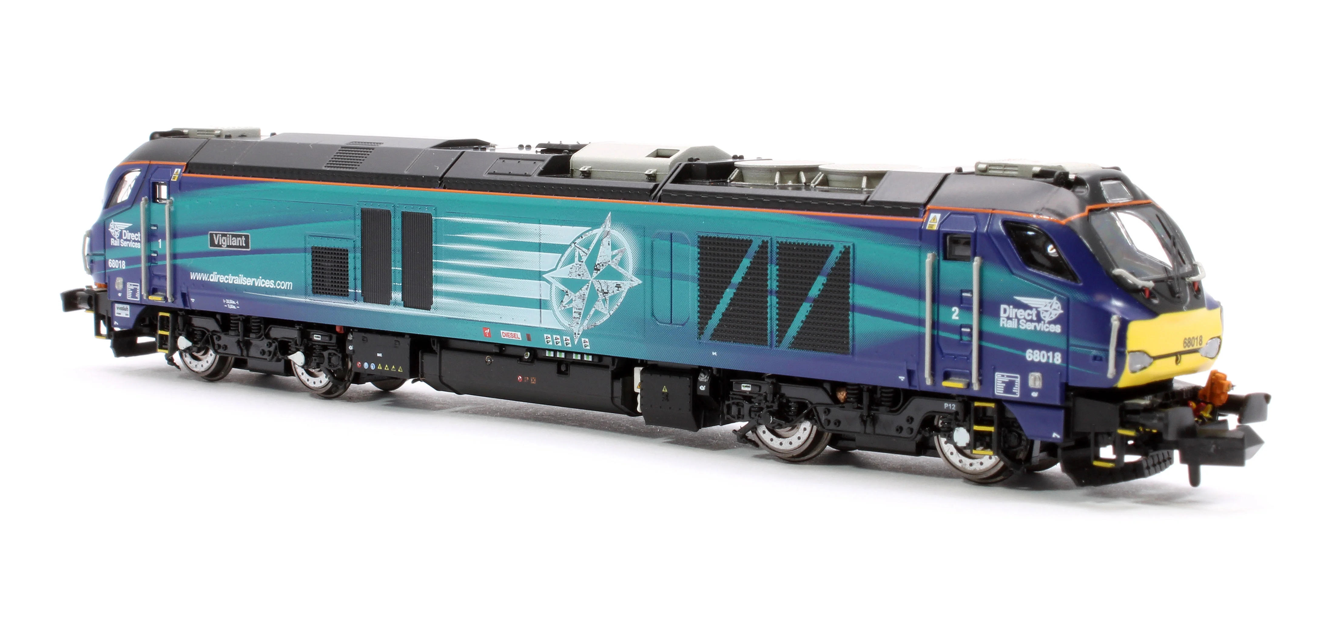 2D-022-013D Class 68 Vigilant 68018 DRS Compass Diesel Locomotive - DCC Fitted - Image 2