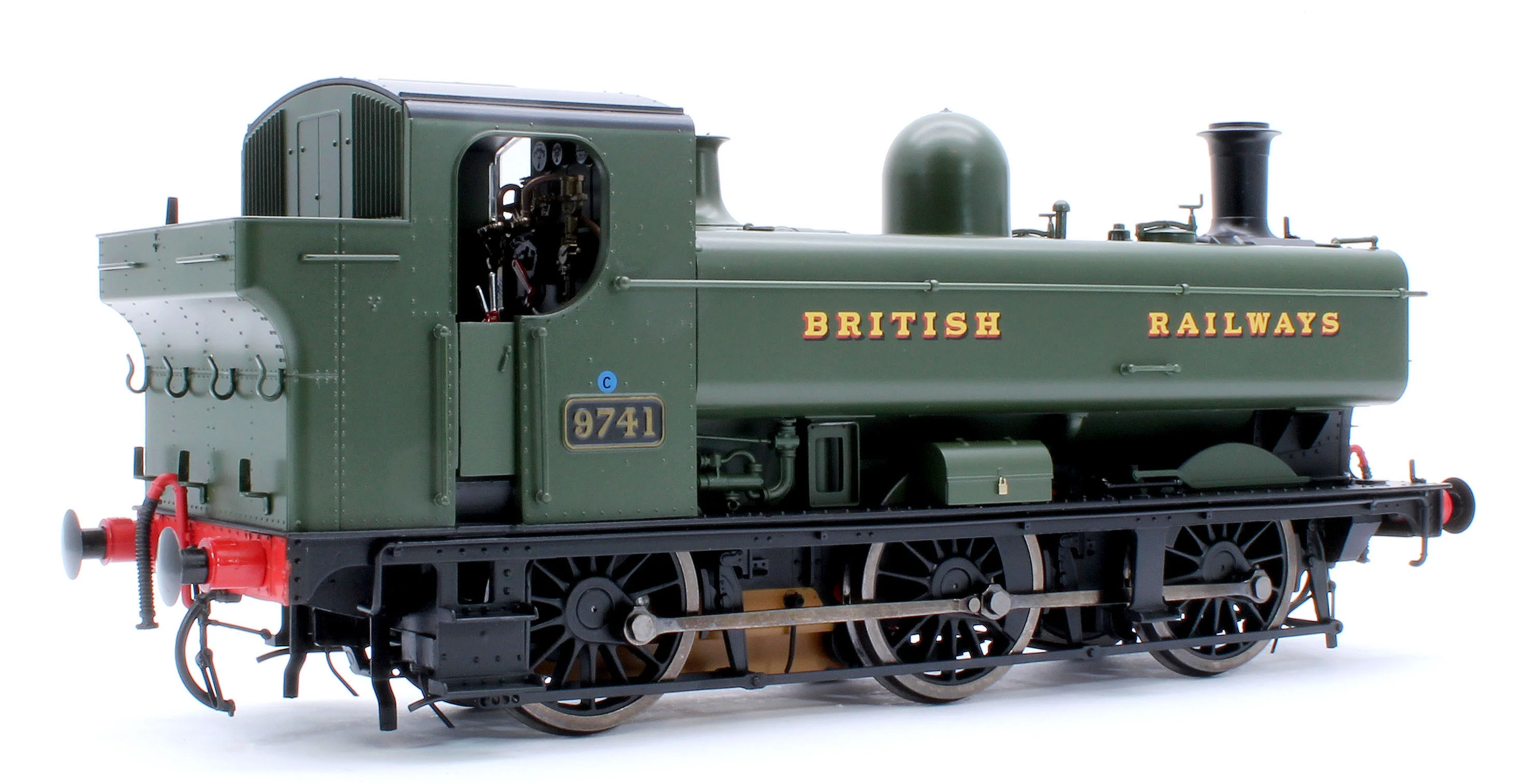 7S-007-020 Class 87xx Pannier 'British Railways' GWR Green 9741 - Steam Tank Locomotive - Image 4