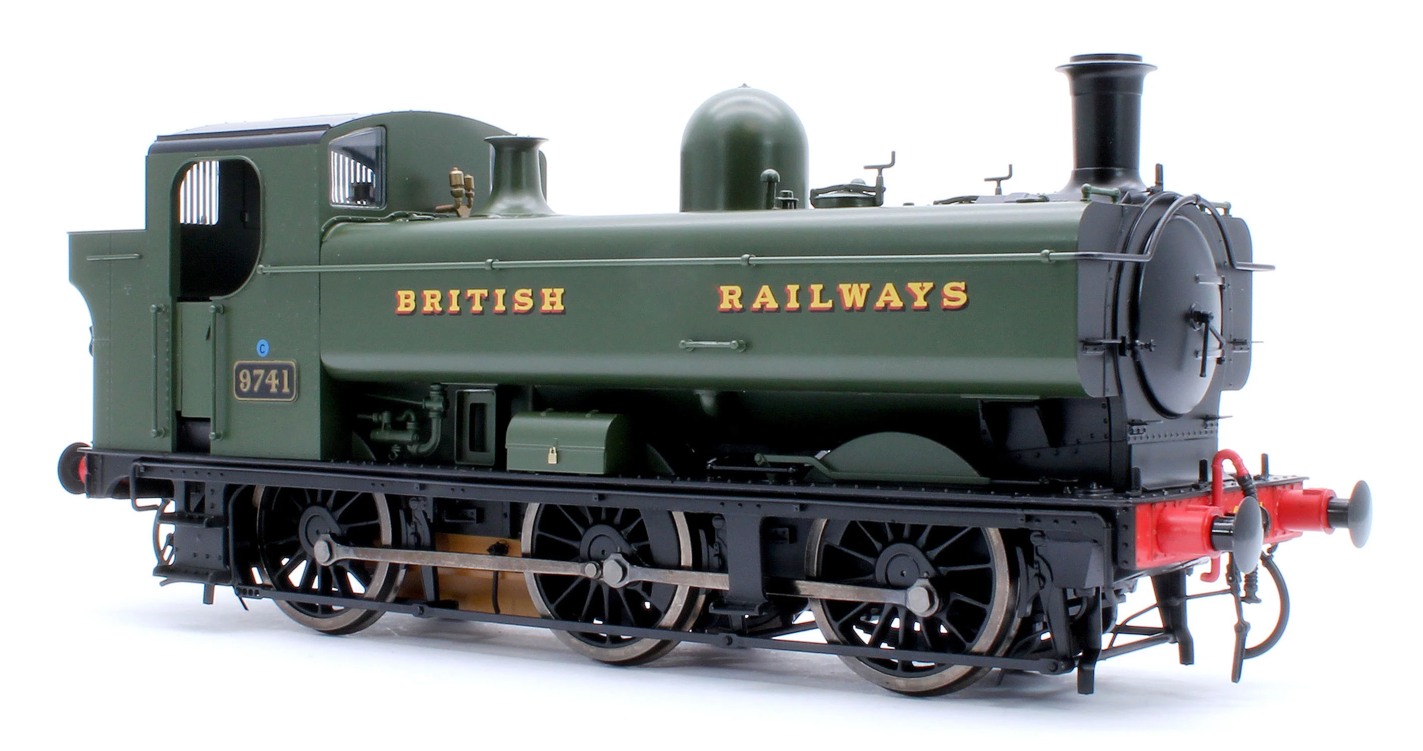 7S-007-020 Class 87xx Pannier 'British Railways' GWR Green 9741 - Steam Tank Locomotive - Image 6