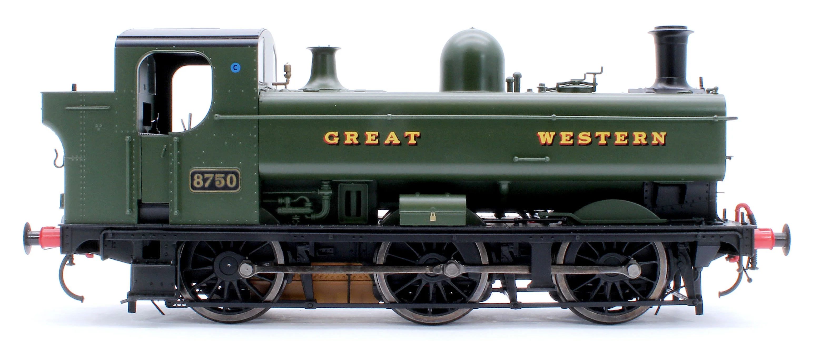7S-007-018 Class 87xx Pannier 'Great Western' Green 8750 - Steam Tank Locomotive - Image 5