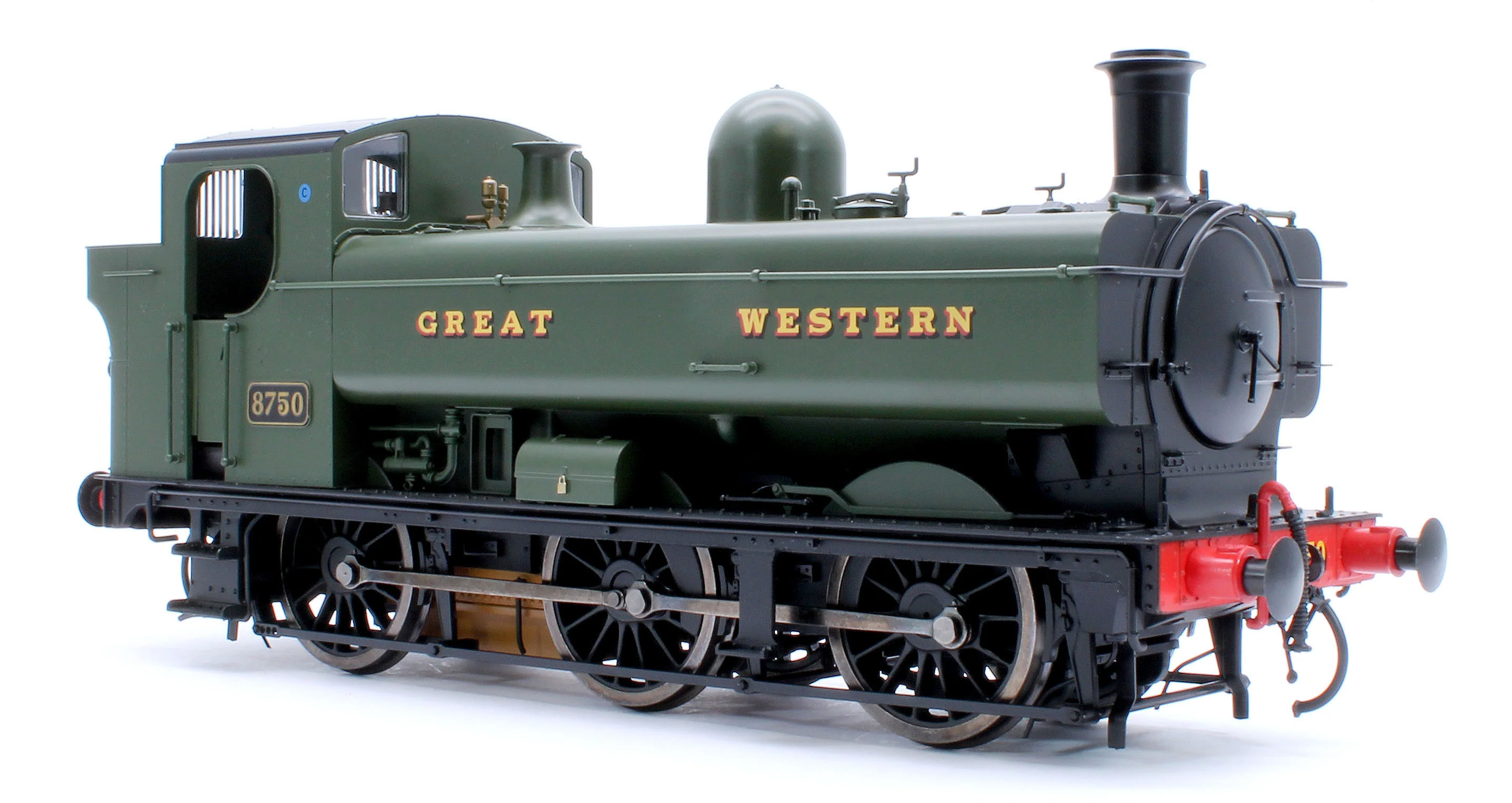 7S-007-018 Class 87xx Pannier 'Great Western' Green 8750 - Steam Tank Locomotive - Image 6