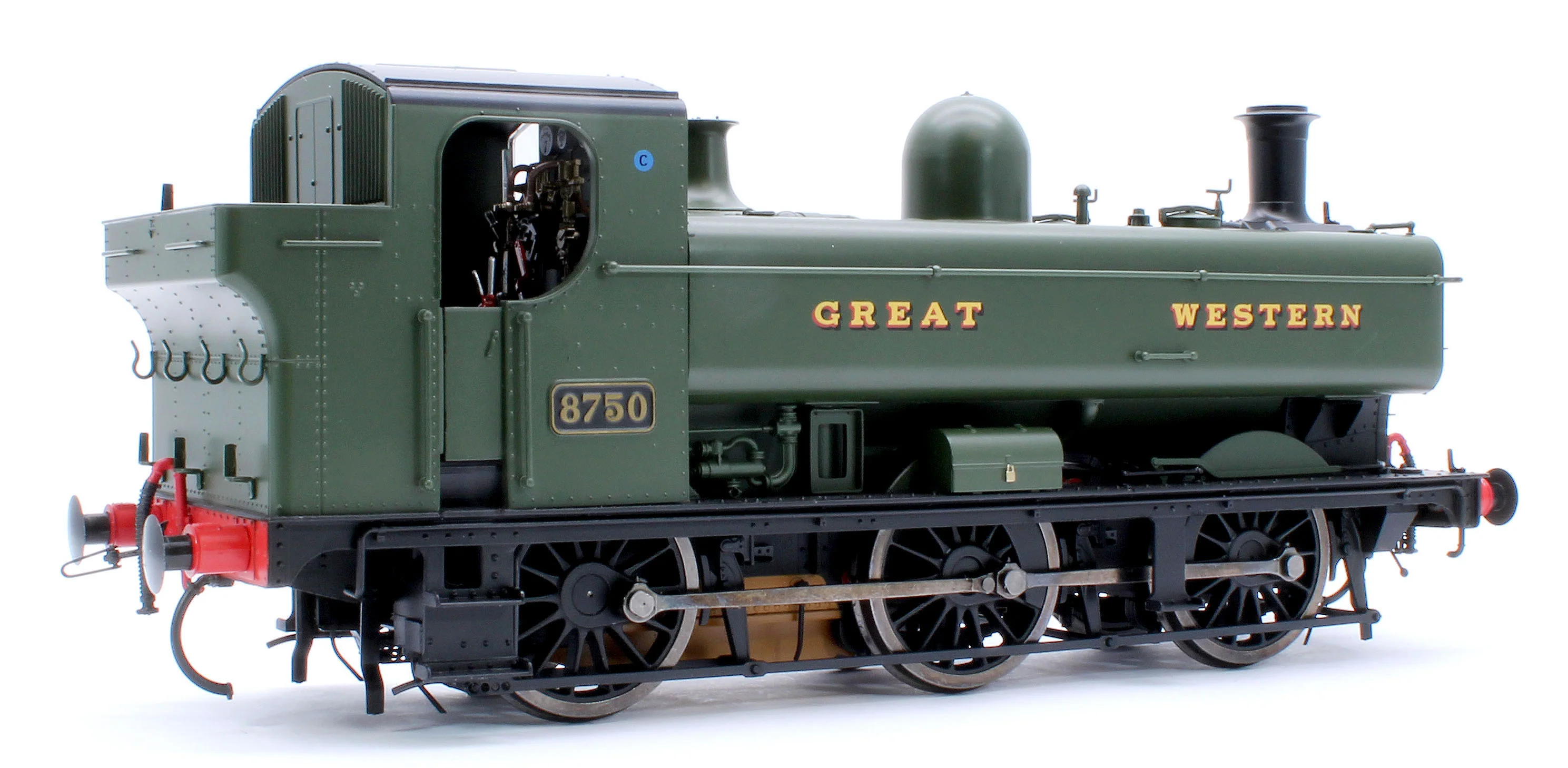 7S-007-018D Class 87xx Pannier 'Great Western' Green 8750 - Steam Tank Locomotive - DCC Fitted - Image 4