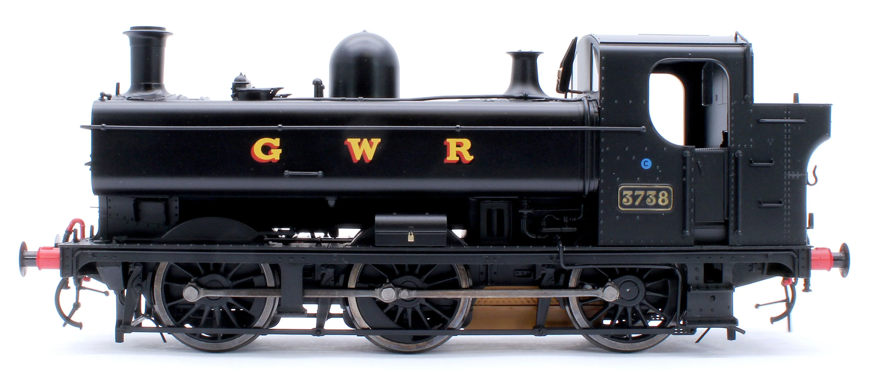 7S-007-019 Class 87xx Pannier GWR Black 3738 - Steam Tank Locomotive - Image 2