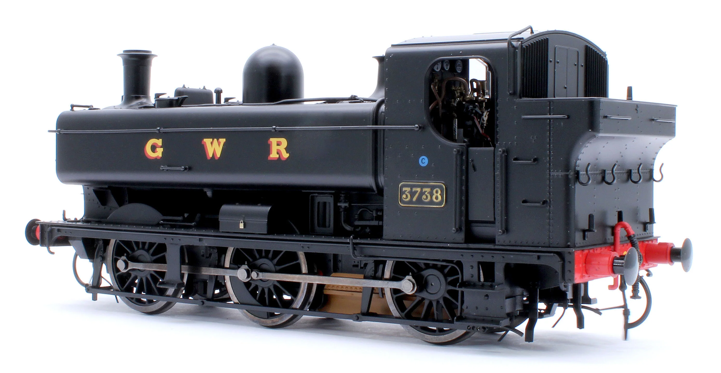7S-007-019D Class 87xx Pannier GWR Black 3738 - Steam Tank Locomotive - DCC Fitted - Image 3