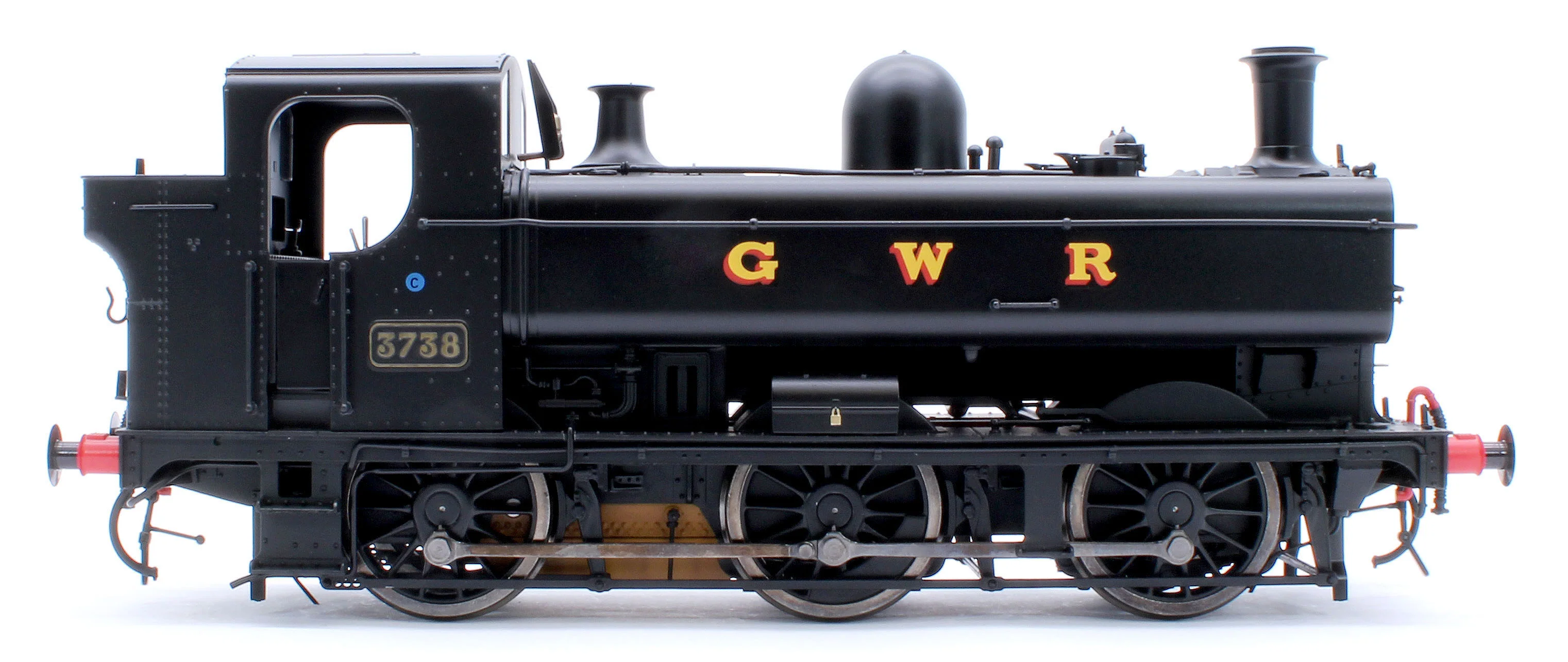 7S-007-019D Class 87xx Pannier GWR Black 3738 - Steam Tank Locomotive - DCC Fitted - Image 5