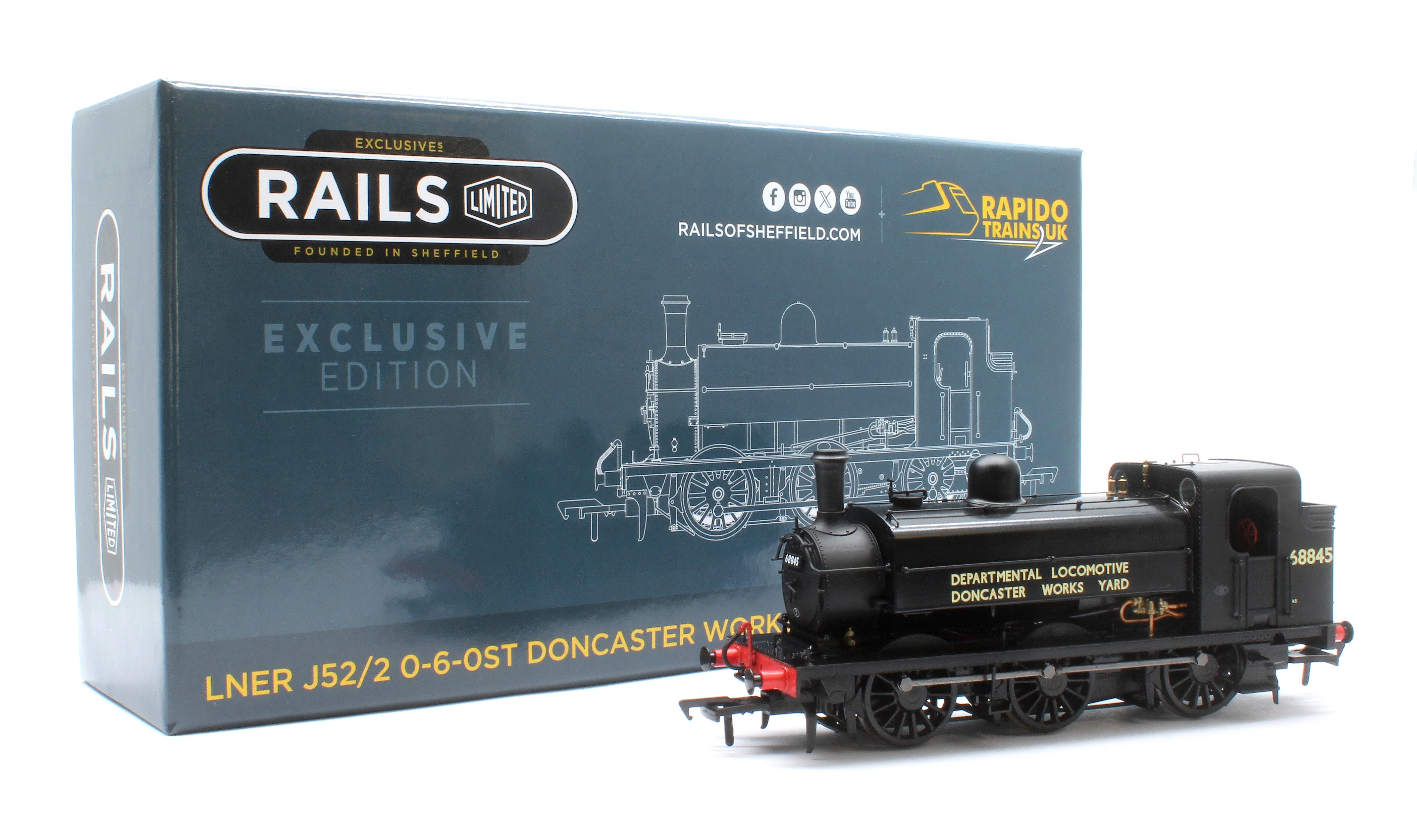 958013 Class J52/2 Doncaster Works Yard Black 0-6-0 Steam Tank Locomotive No.68845 - Image 11