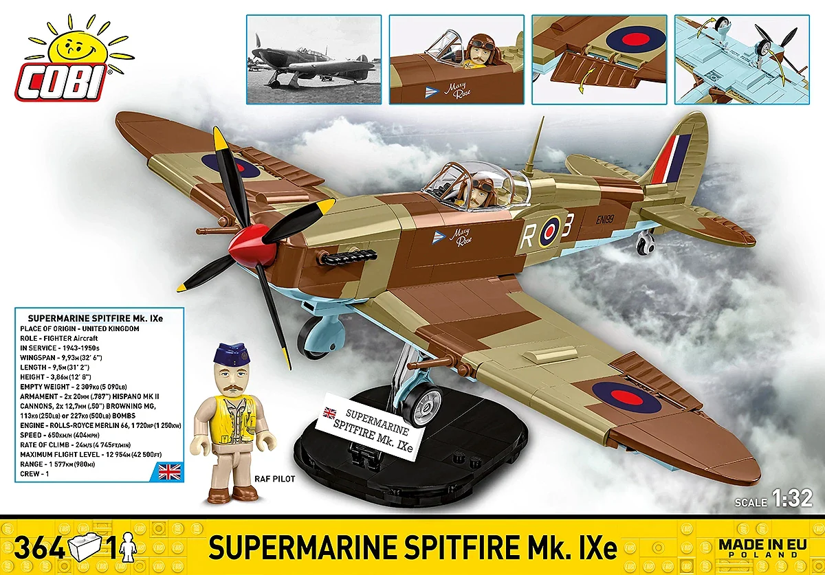 COB5764 Supermarine Spitfire MK.IXE WWII Model Kit - Image 4