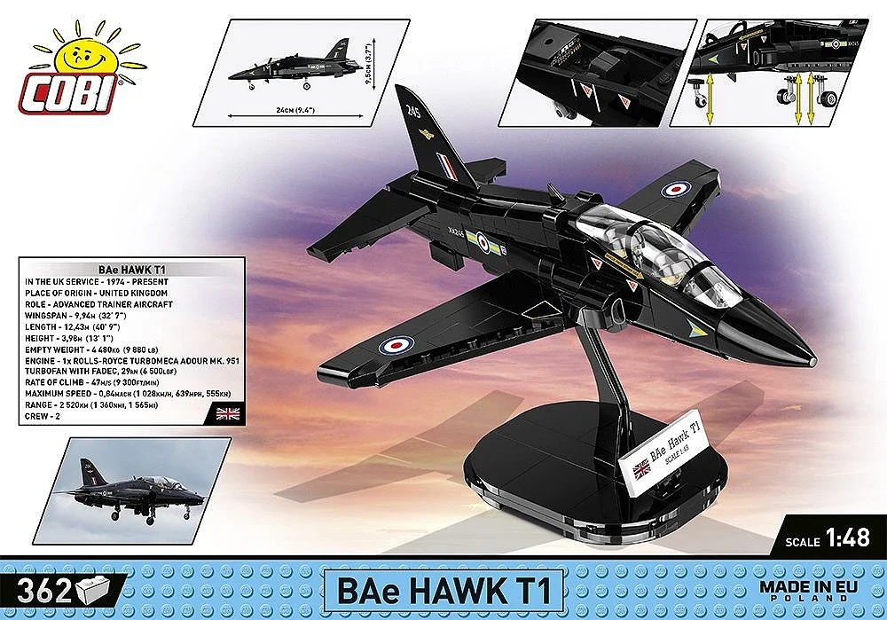 COB5845 BAE Hawk T1 RAF (362 pcs) Model Kit - Image 4