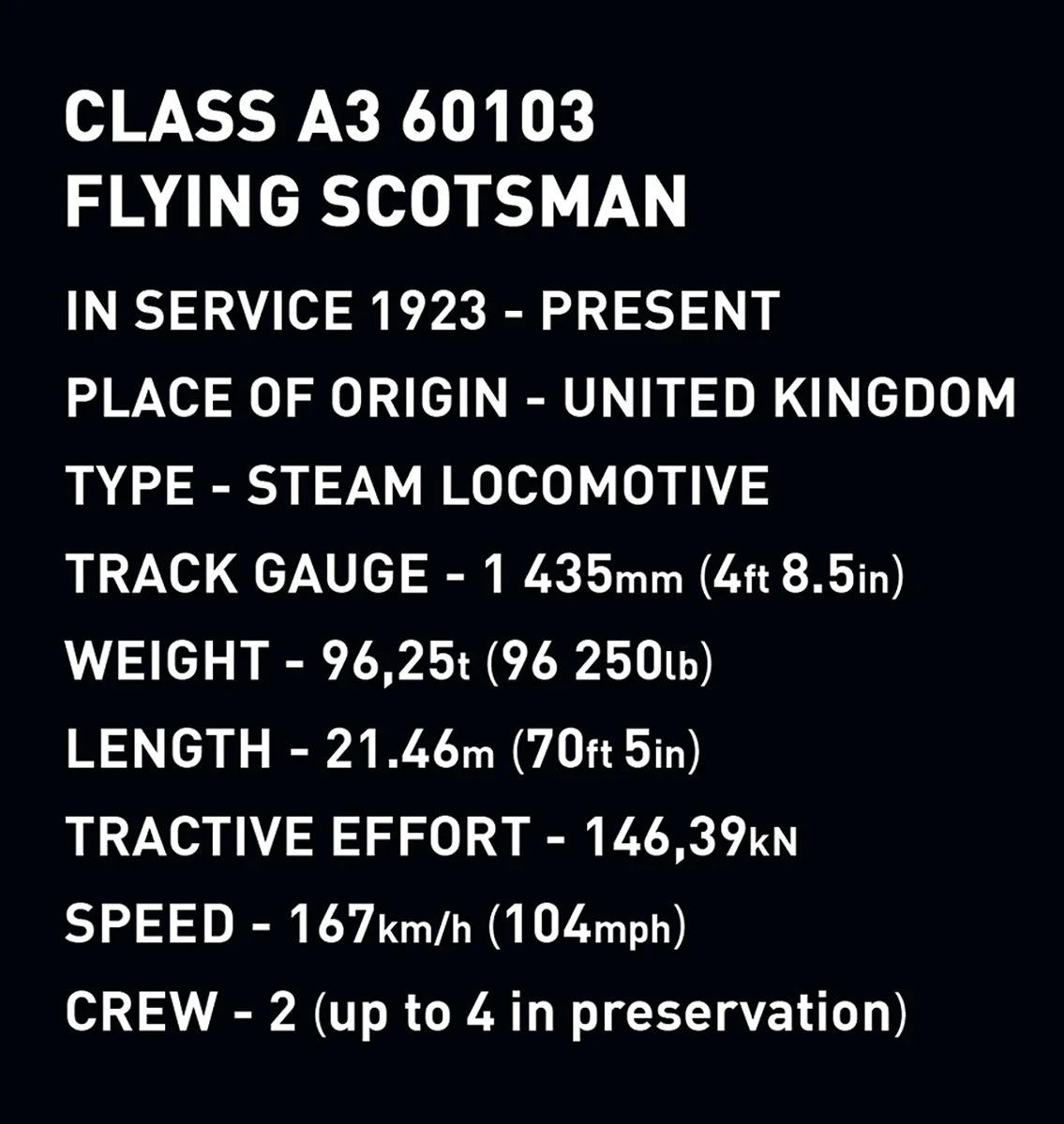 COB6292 Flying Scotsman Steam Locomotive (2700 pcs) Model Kit - Image 13