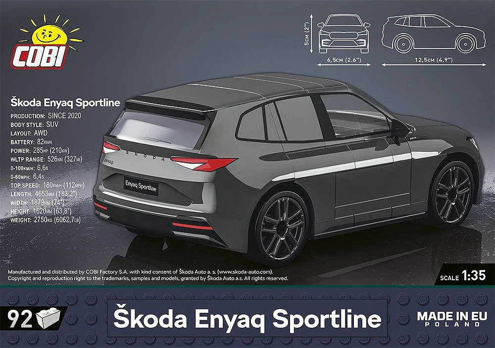 COB24576 Skoda Enyaq Sportline (102 pcs) Model Kit - Image 3