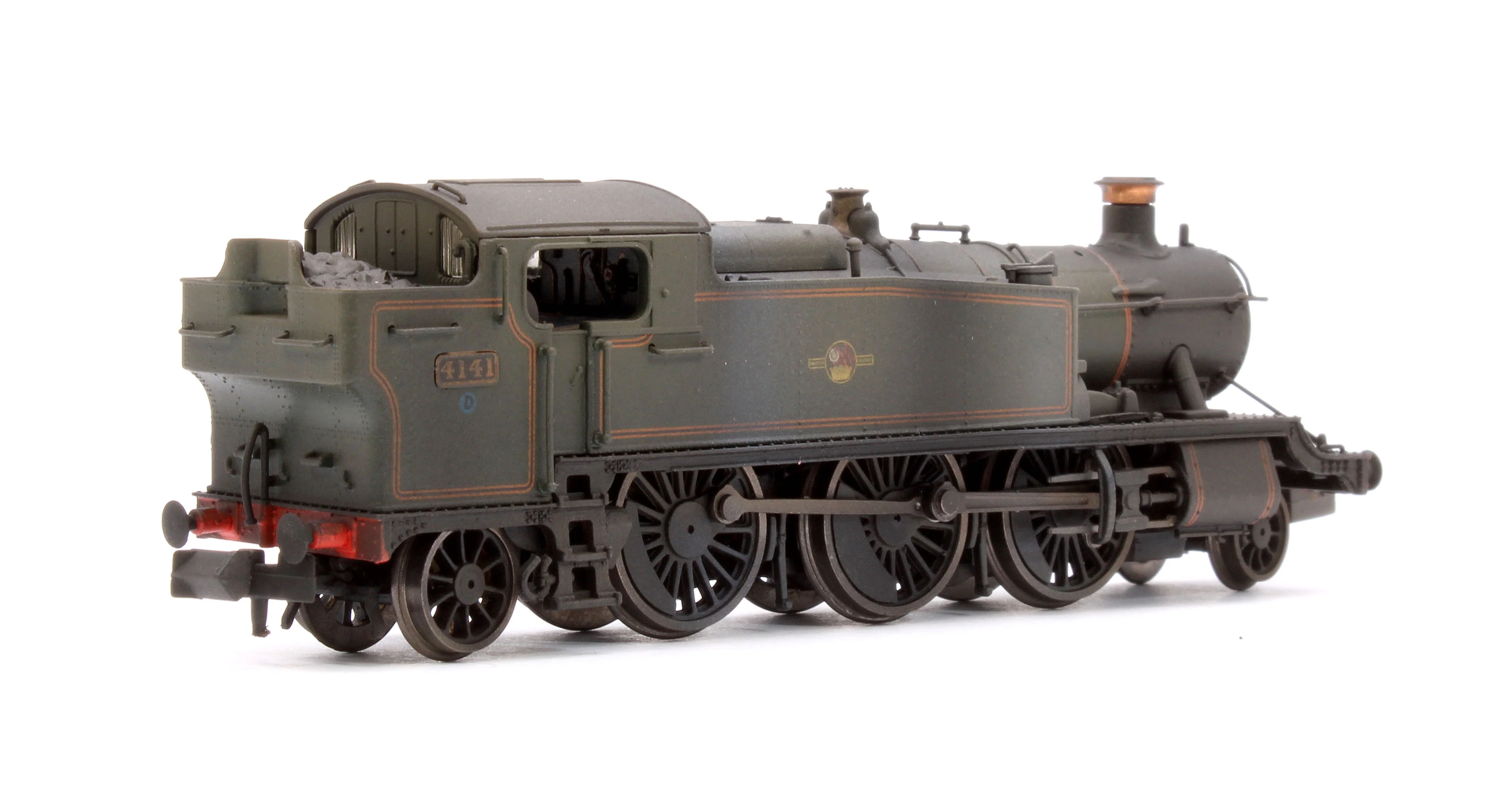 S2103-06W Custom Weathered Class 5101 Large Prairie British Railways BR Lined Green (Late Crest) 2-6-2 Tank Locomotive No.4141 - Image 3
