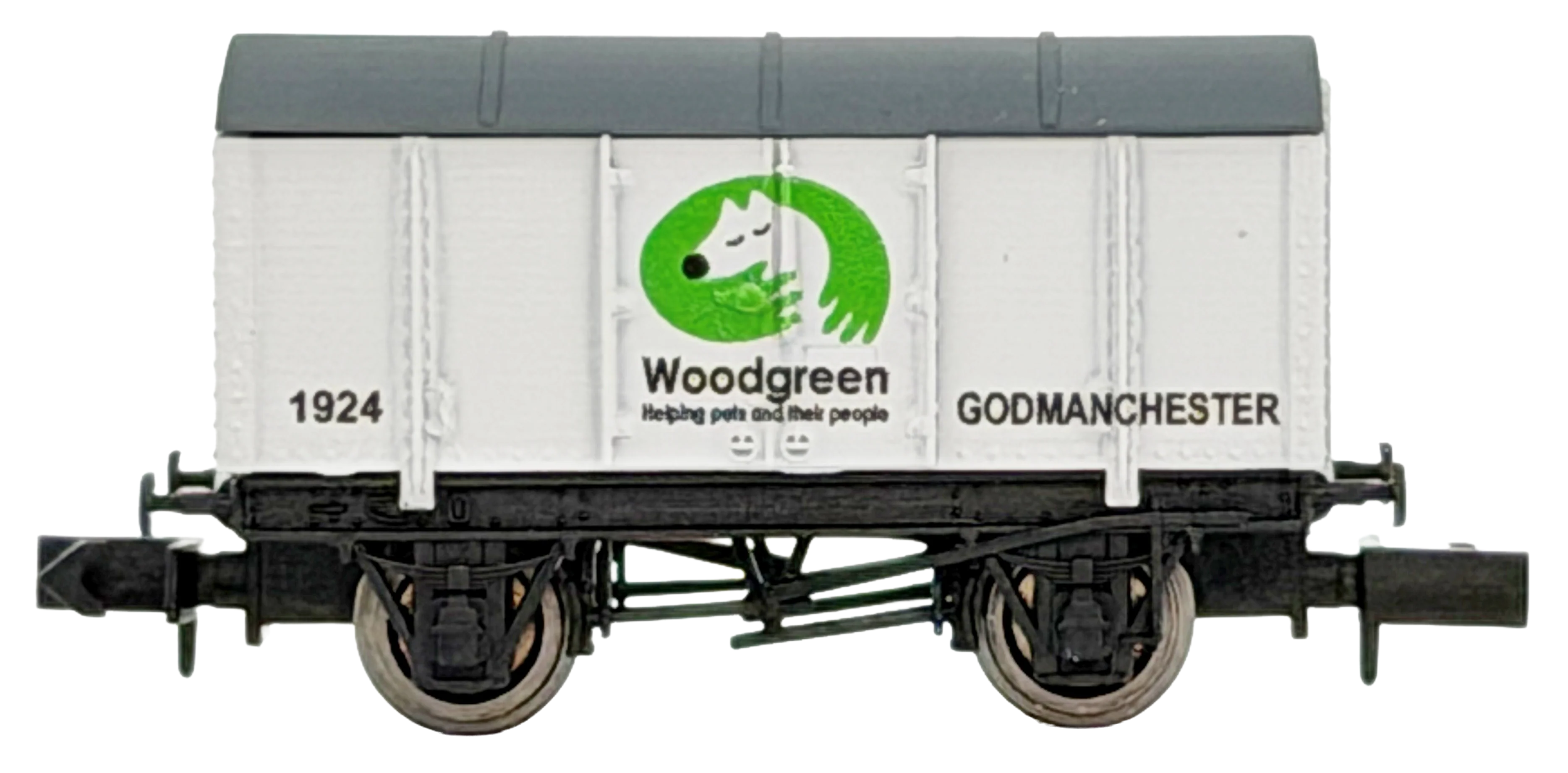 2F-013-124 Gunpowder Van Woodgreen Animal Charity - Weathered