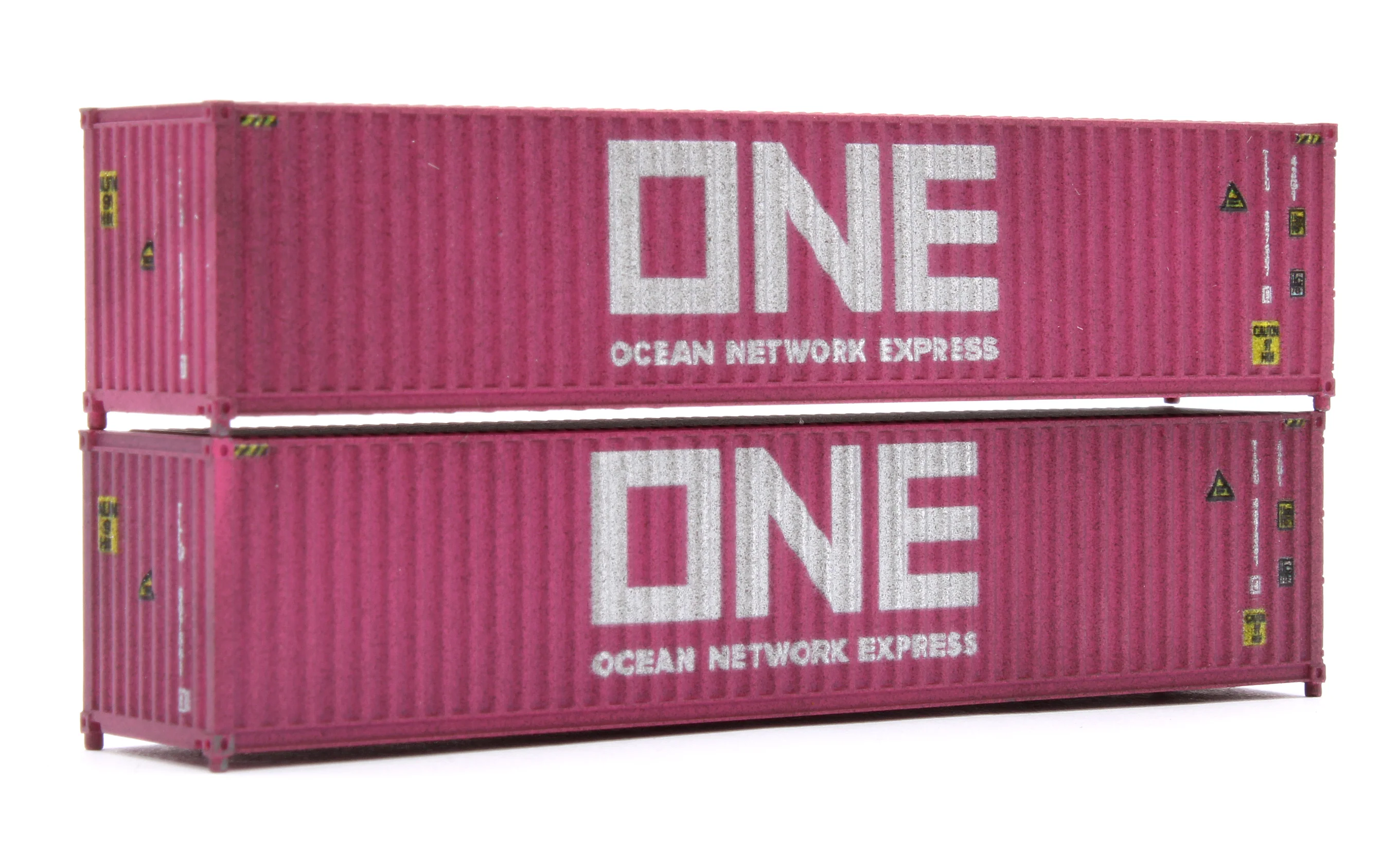 2F-028-119 Container 40 FT Pink One Twin Pack 607607 - 8 607861 - 4 Twin Pack - Weathered