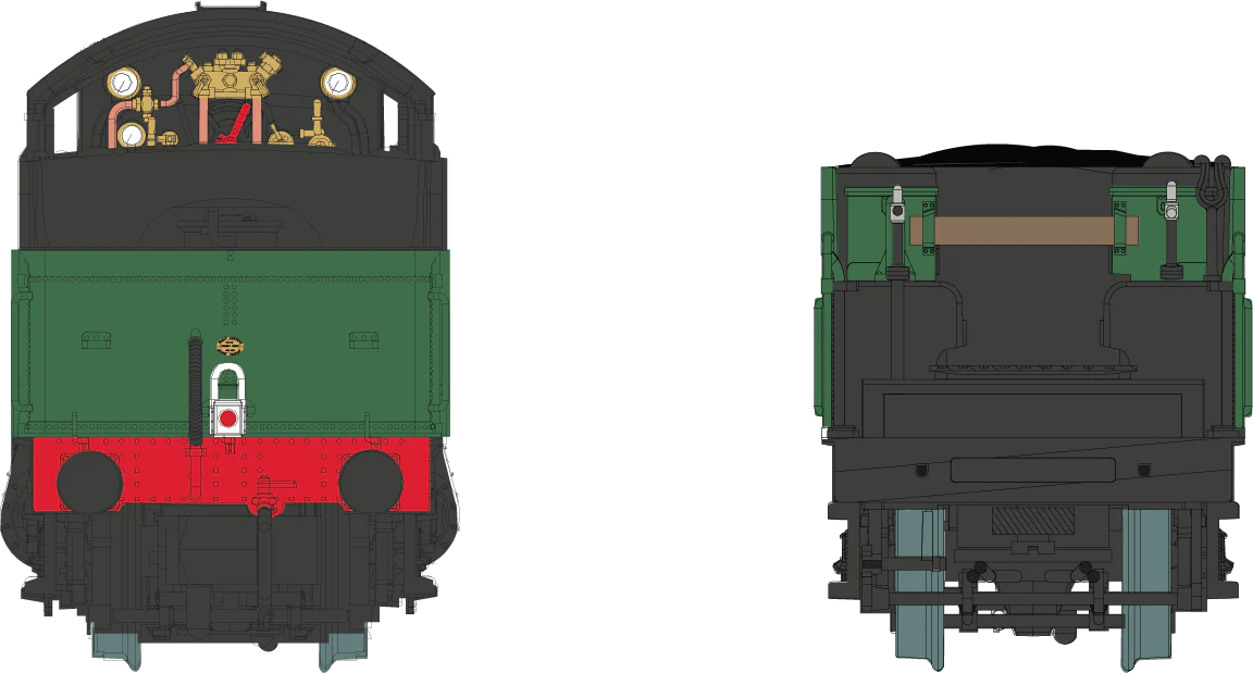 2S-001-005 4-6-0 Granville Manor 7818 Green Shirt Button Steam Locomotive - Image 4