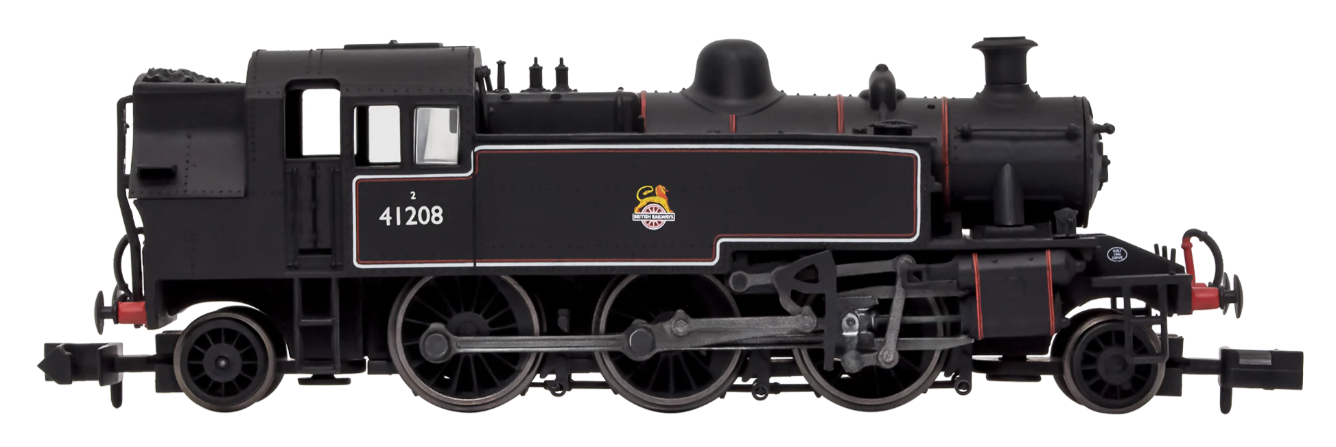 2S-015-007 Ivatt 2-6-2T 41208 BR Early Crest Lined Black - Image 2