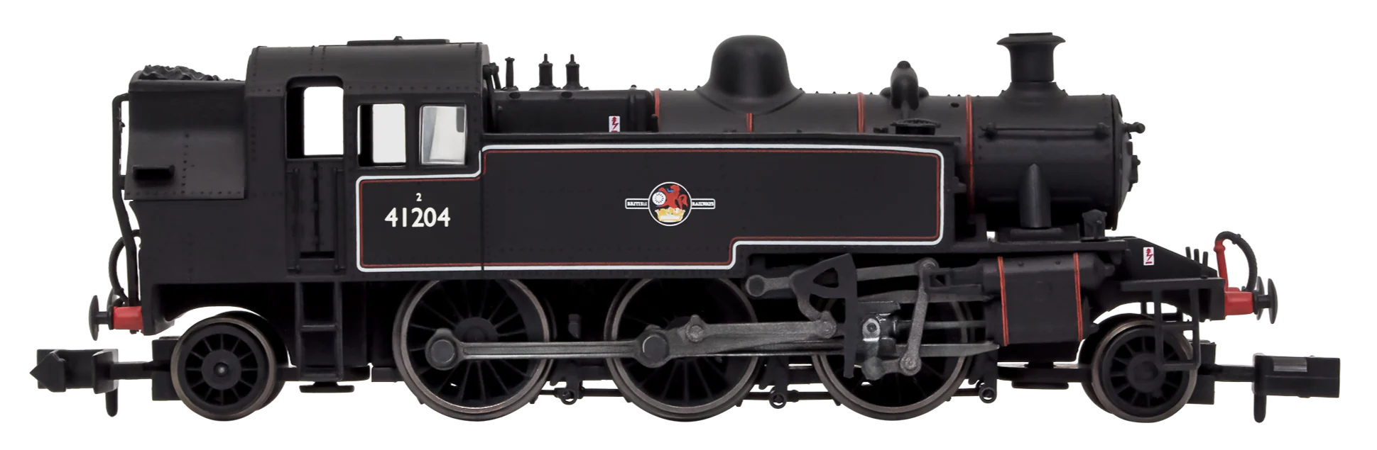 2S-015-009D Ivatt 2-6-2T 41204 BR Late Crest Lined Black - DCC Fitted - Image 2