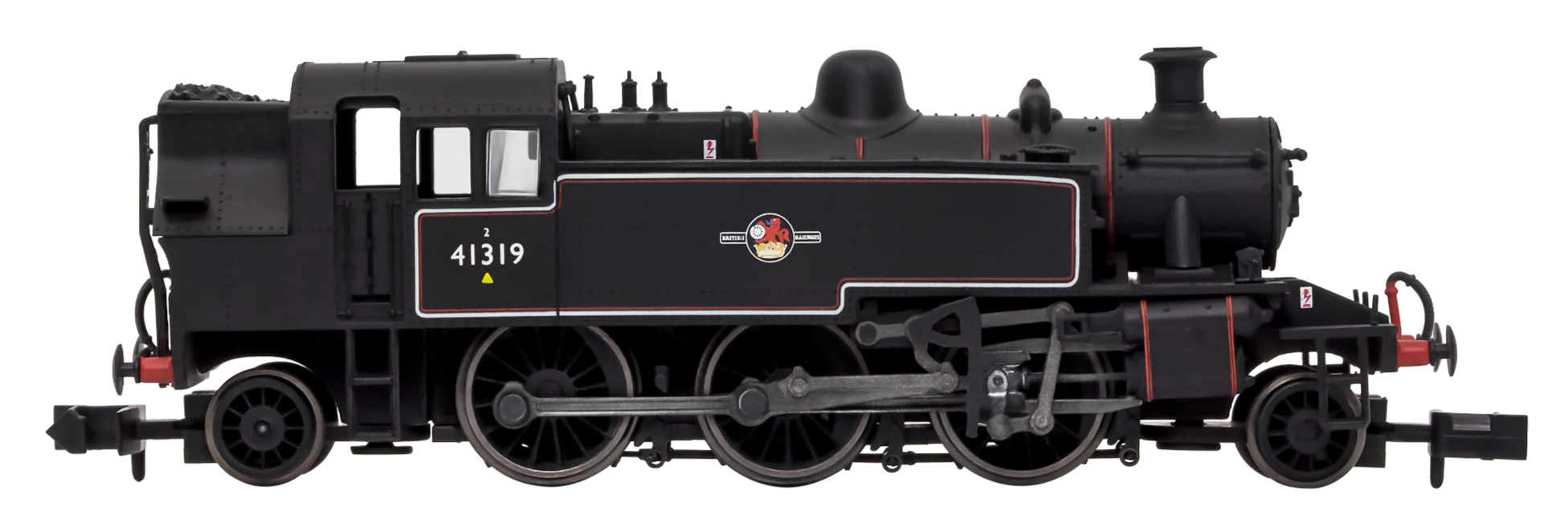 2S-015-010D Ivatt 2-6-2T 41319 BR Late Crest Lined Black - DCC Fitted - Image 2