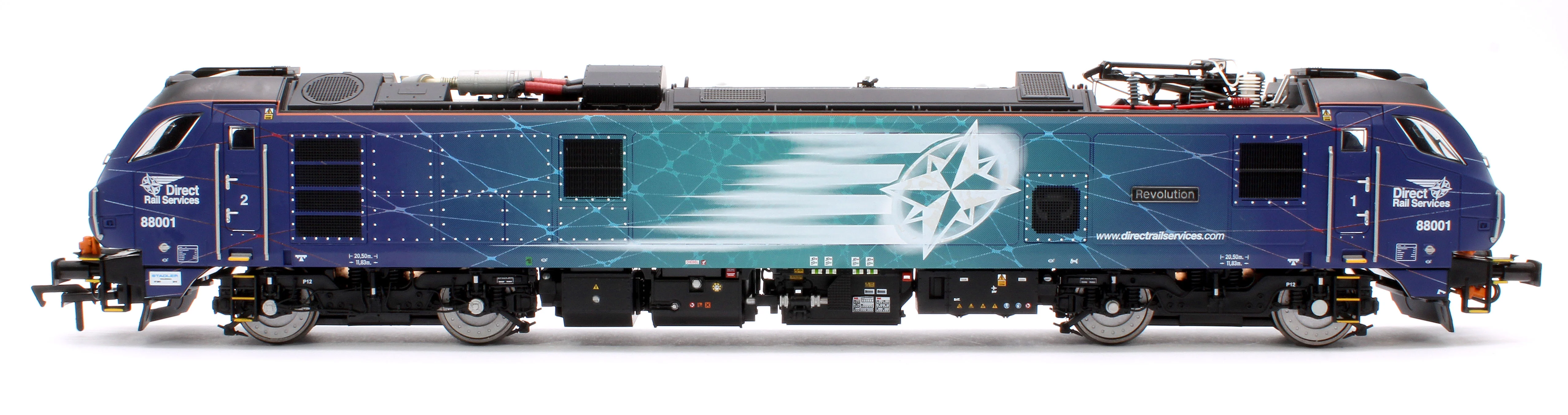 4D-088-001D Class 88 'Revolution' 88001 DRS Electro-Diesel Locomotive (DCC Fitted & Working Pantograph) - Image 5