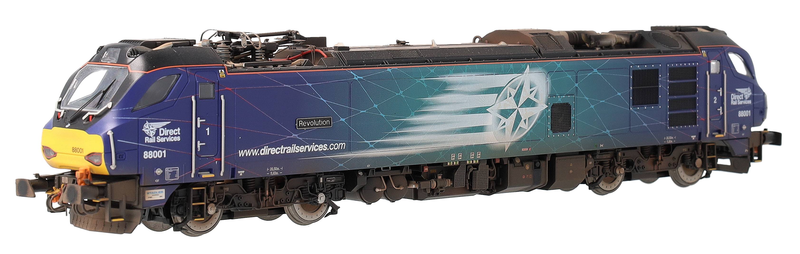 4D-088-001W Highly Detailed Premium Weathered Class 88 'Revolution' 88001 DRS Electro-Diesel Locomotive