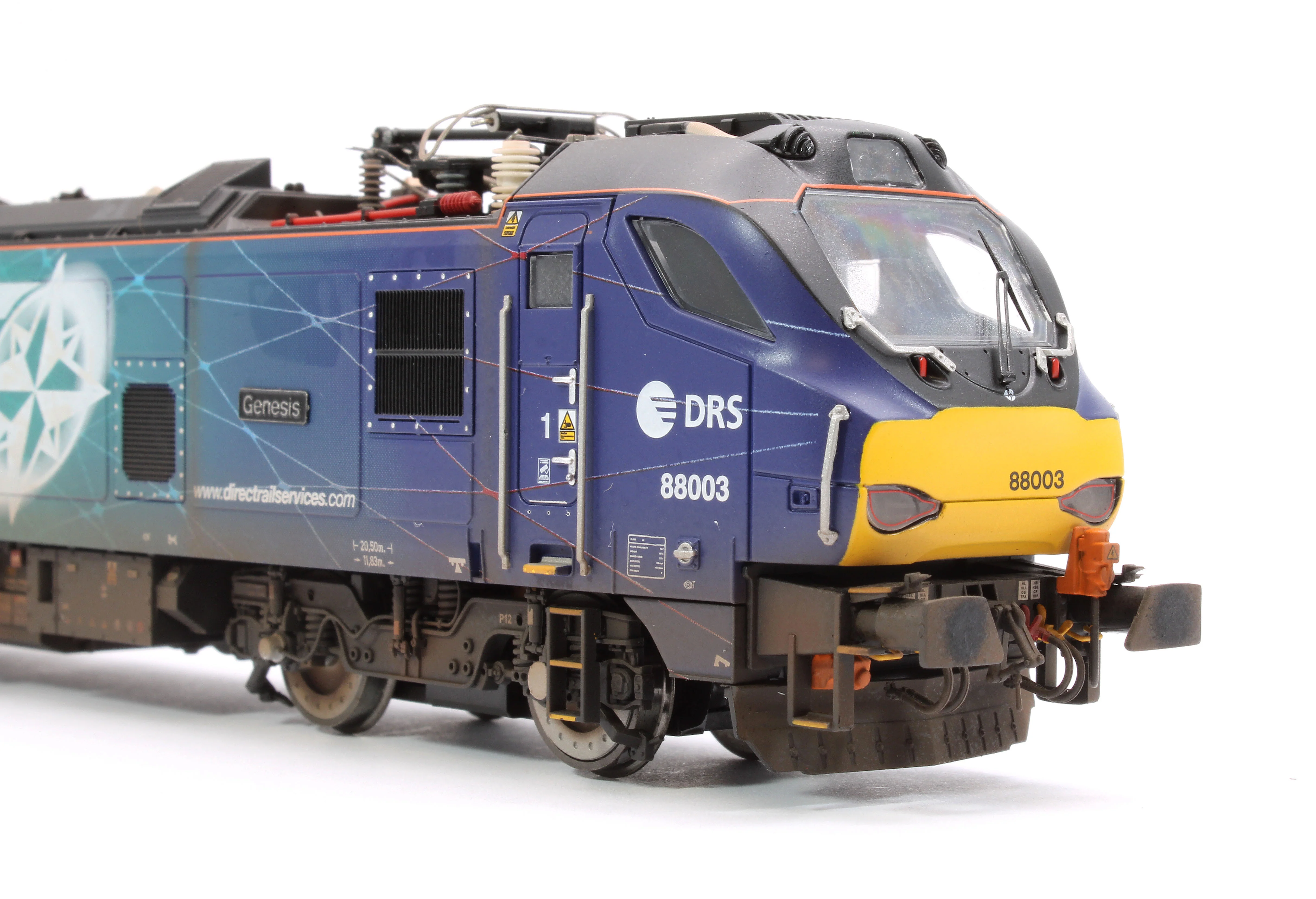 4D-088-002W Highly Detailed Premium Weathered Class 88 'Genesis' 88003 DRS Electro-Diesel Locomotive - Image 10