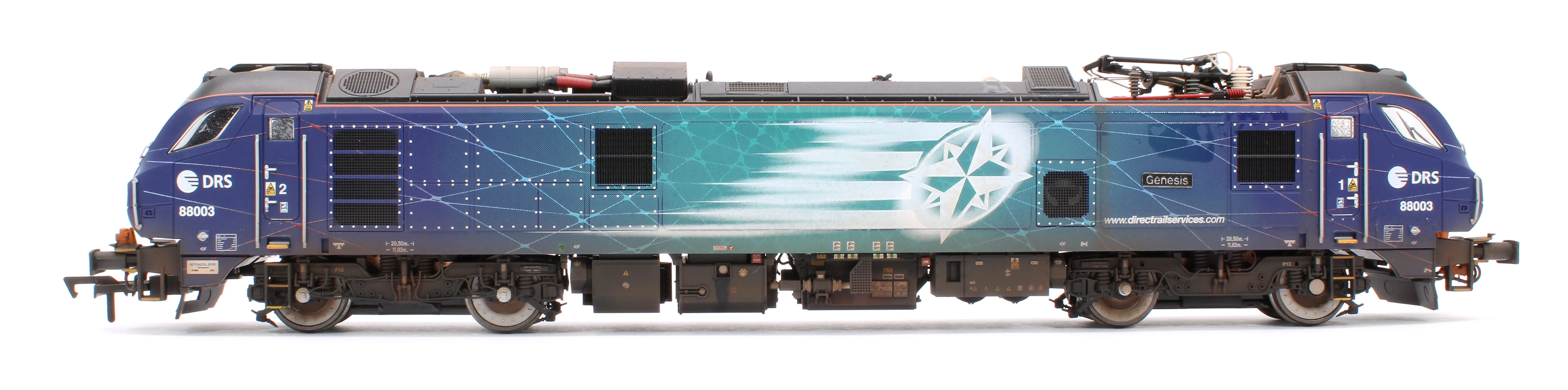 4D-088-002W Highly Detailed Premium Weathered Class 88 'Genesis' 88003 DRS Electro-Diesel Locomotive - Image 5