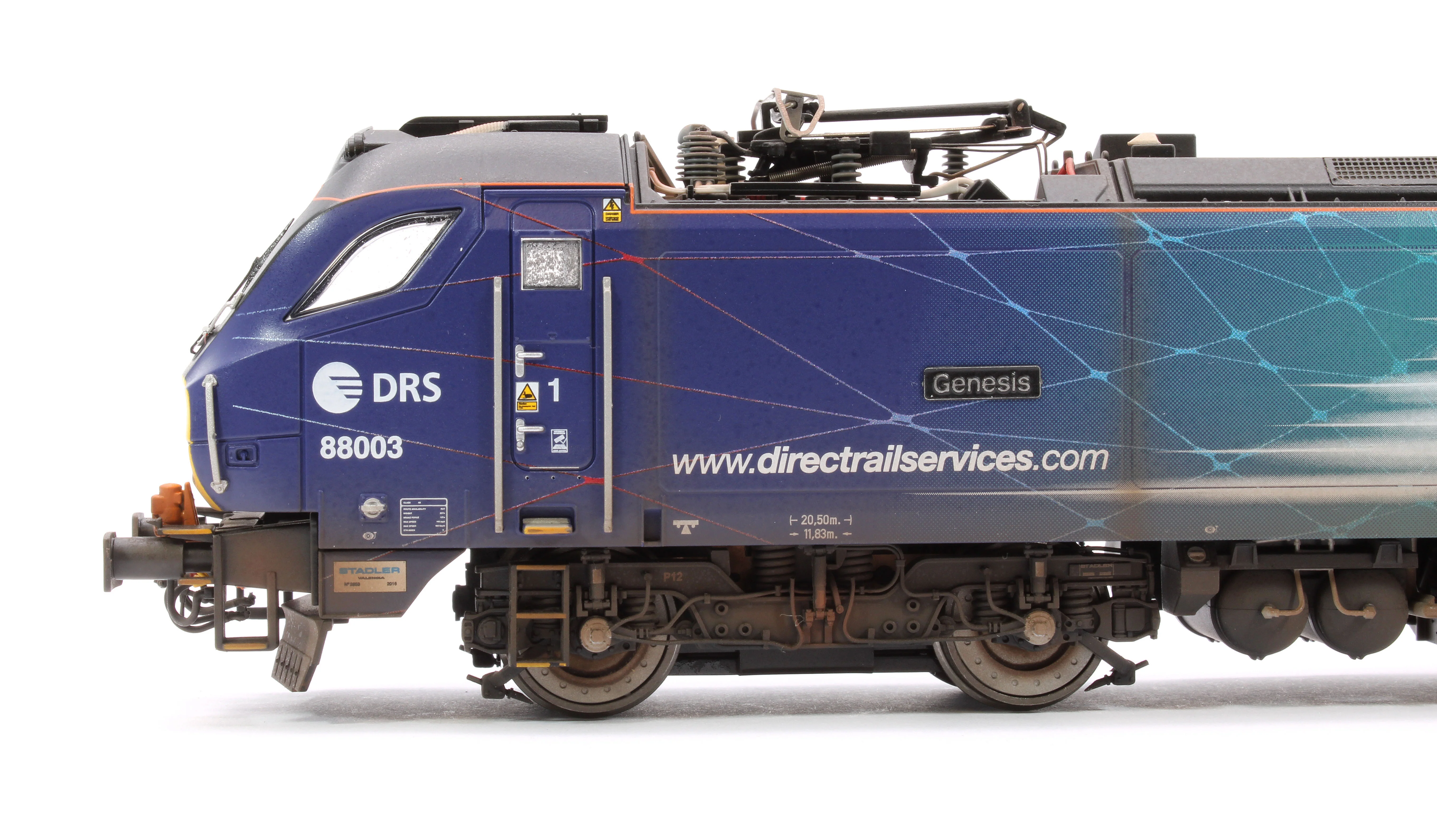 4D-088-002W Highly Detailed Premium Weathered Class 88 'Genesis' 88003 DRS Electro-Diesel Locomotive - Image 7