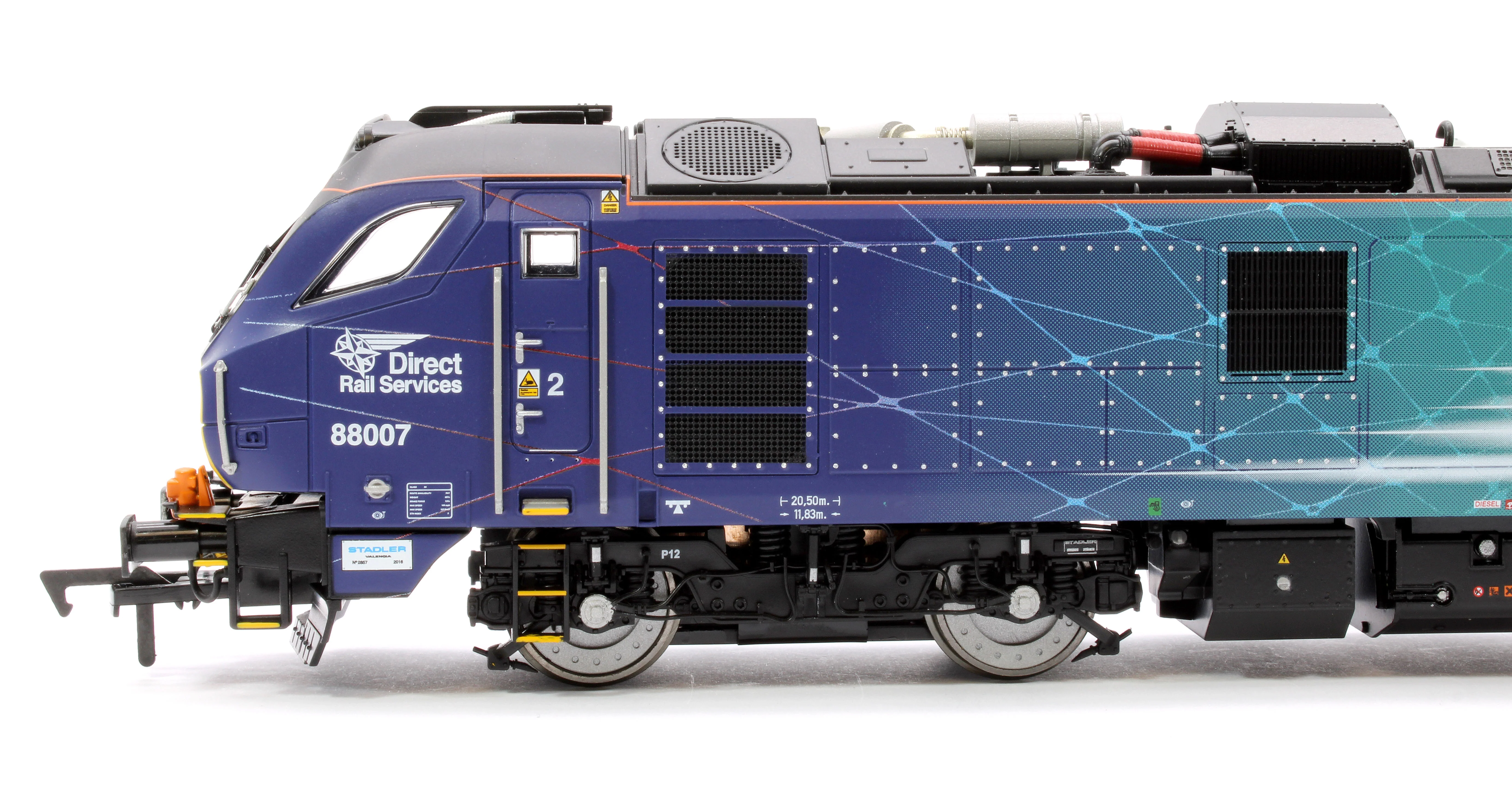4D-088-003D Class 88 'Electra' 88007 DRS Electro-Diesel Locomotive (DCC Fitted & Working Pantograph) - Image 10
