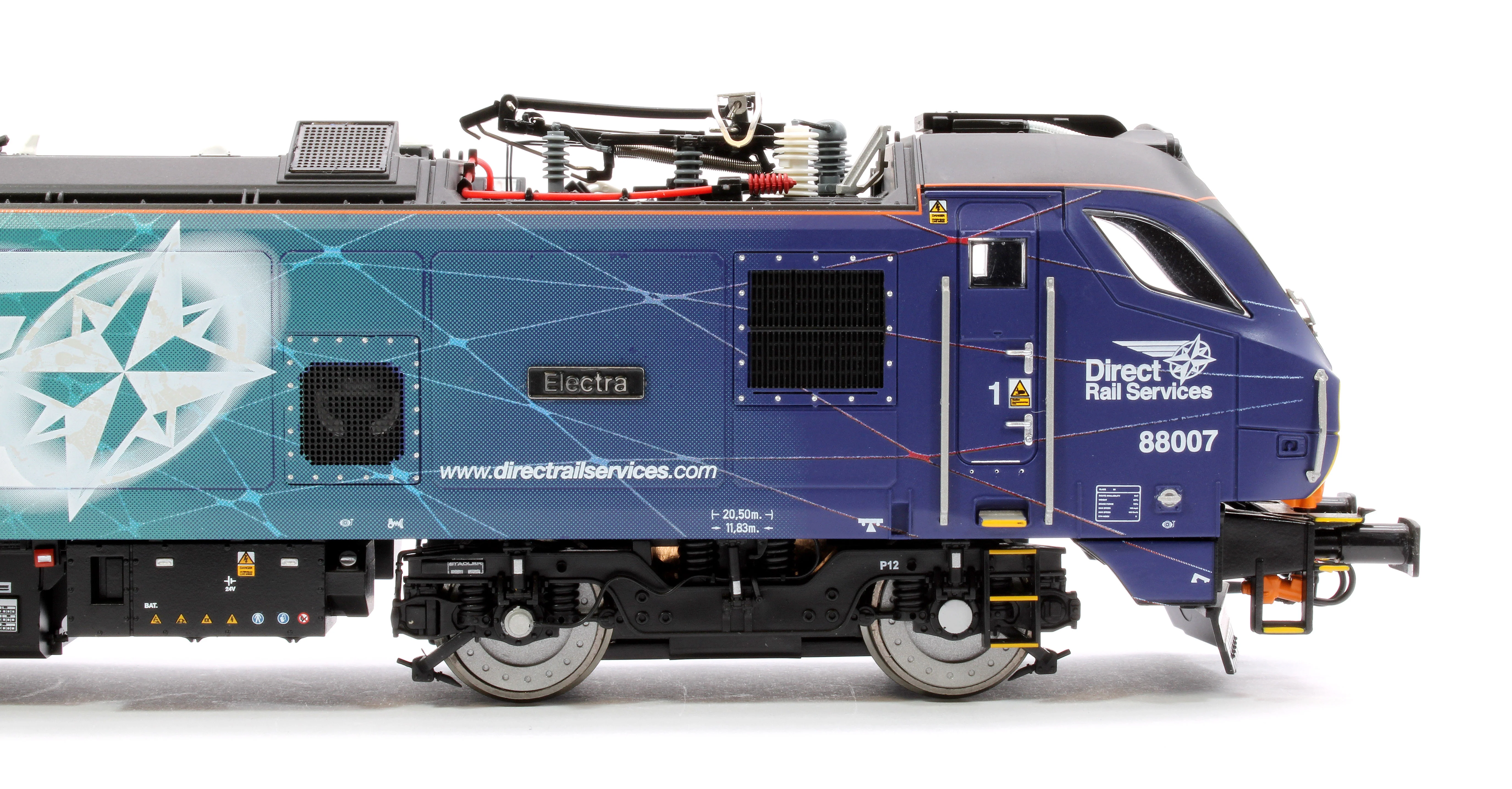 4D-088-003D Class 88 'Electra' 88007 DRS Electro-Diesel Locomotive (DCC Fitted & Working Pantograph) - Image 11