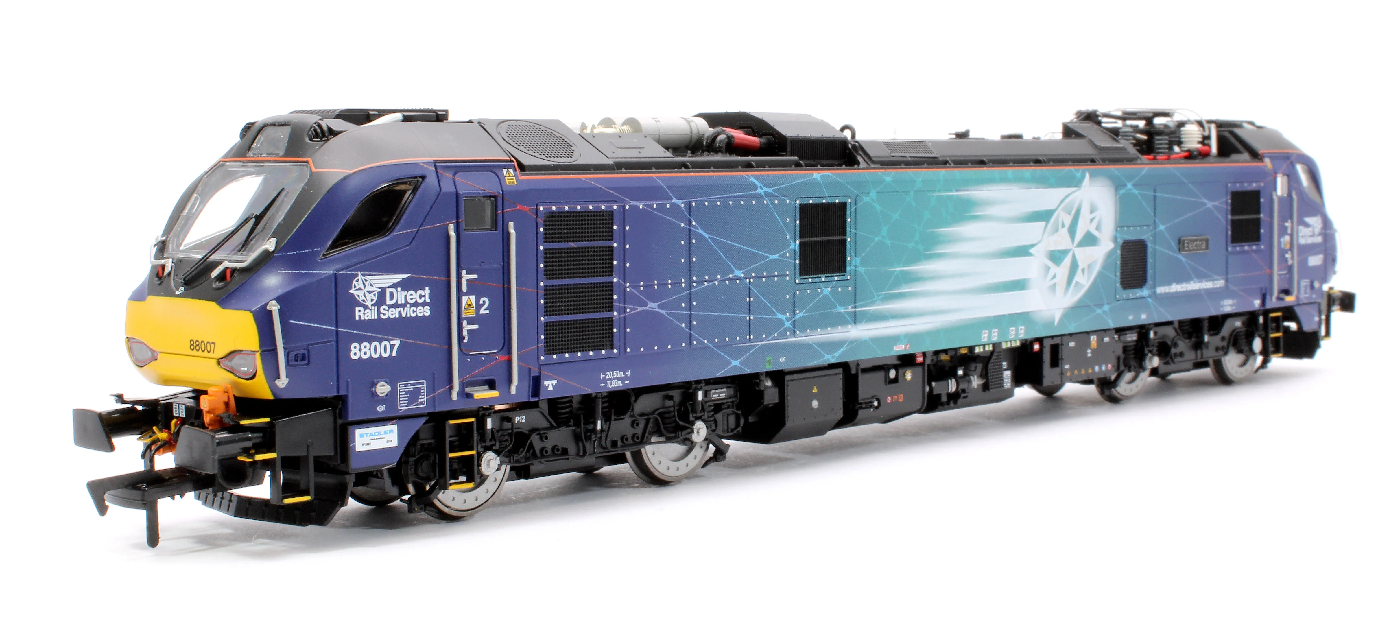 4D-088-003D Class 88 'Electra' 88007 DRS Electro-Diesel Locomotive (DCC Fitted & Working Pantograph) - Image 3