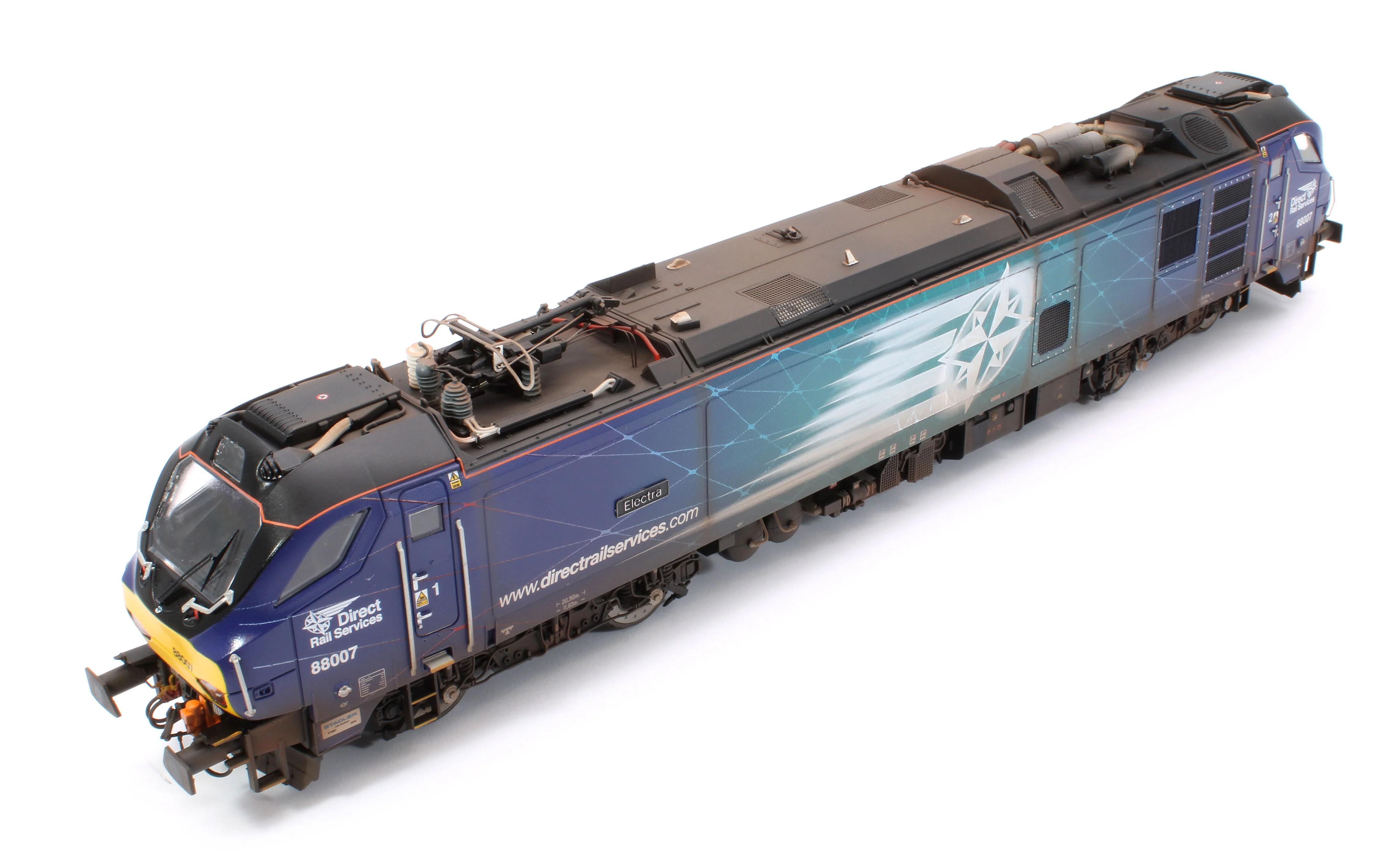 4D-088-003SW Highly Detailed Premium Weathered Class 88 'Electra' 88007 DRS Electro-Diesel Locomotive (DCC Sound & Working Pantograph) - Image 11