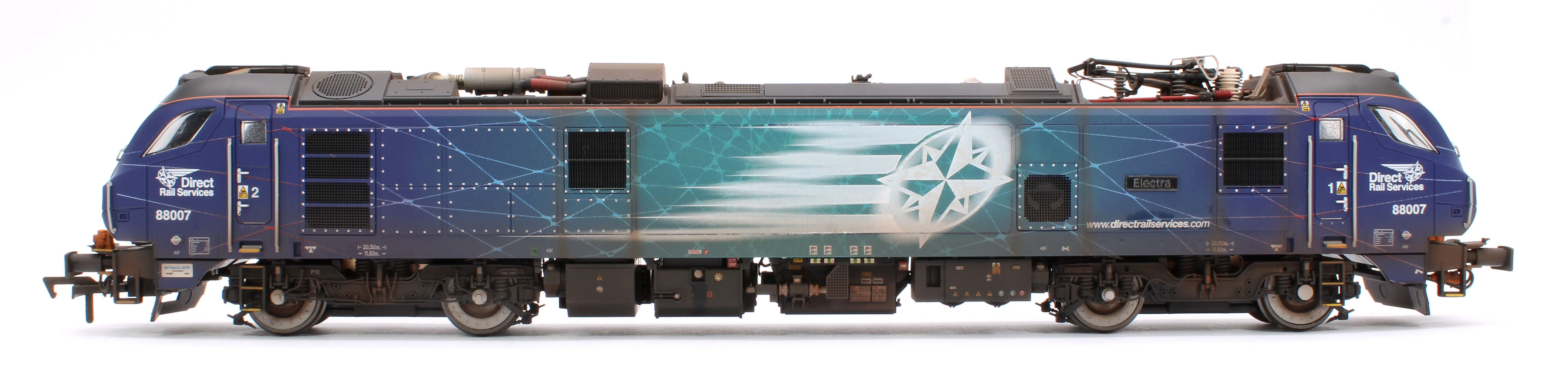 4D-088-003SW Highly Detailed Premium Weathered Class 88 'Electra' 88007 DRS Electro-Diesel Locomotive (DCC Sound & Working Pantograph) - Image 5