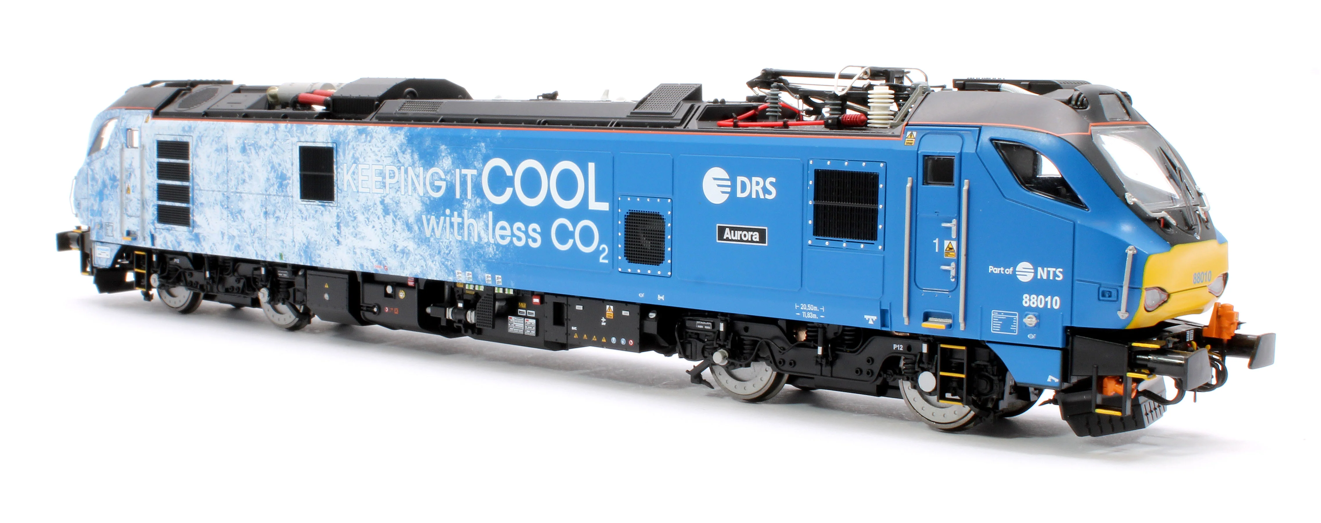 4D-088-004S Class 88 'Aurora' 88010 DRS Refrigerated Rail Electro-Diesel Locomotive (DCC Sound & Working Pantograph) - Image 4