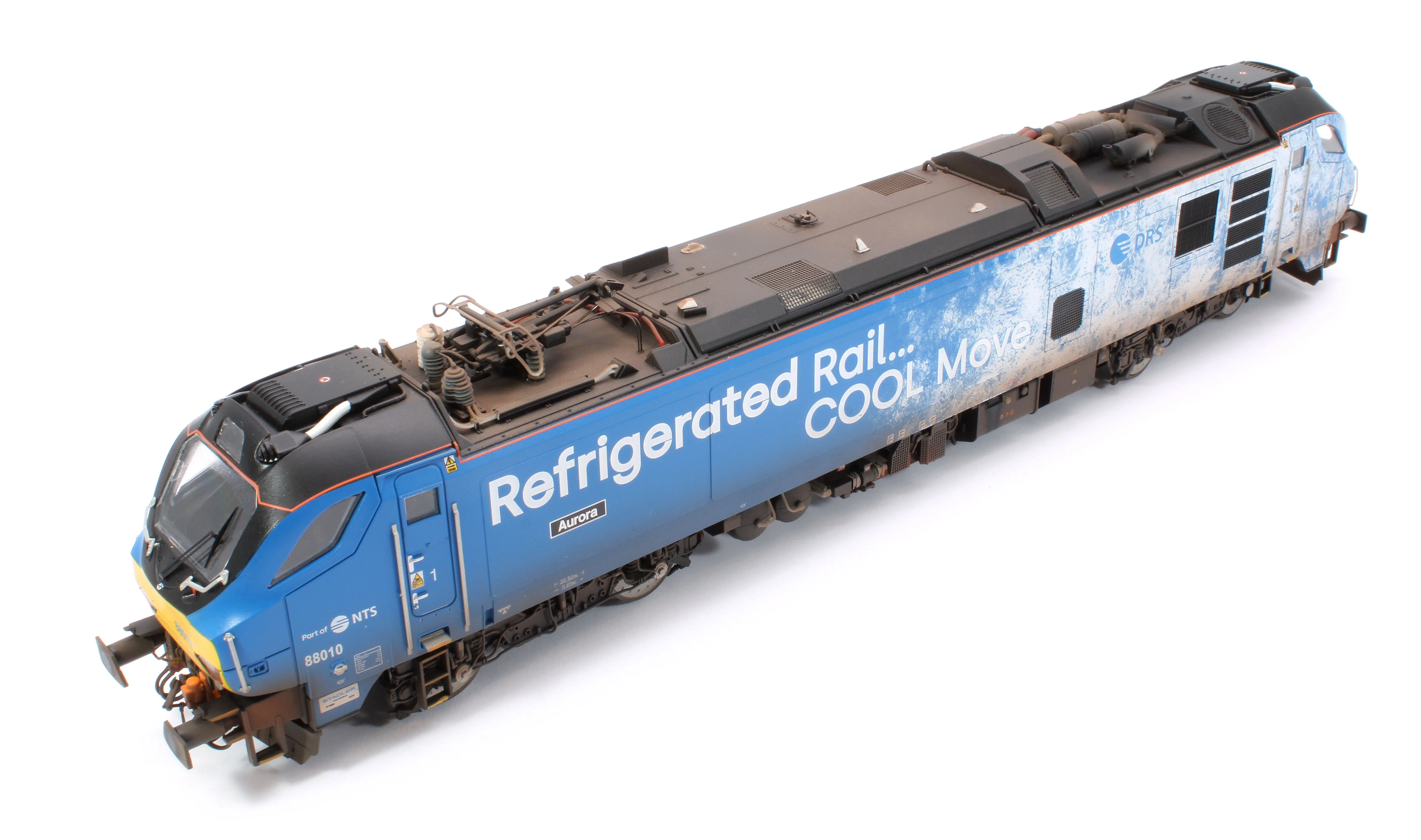 4D-088-004W Highly Detailed Premium Weathered Class 88 'Aurora' 88010 DRS Refrigerated Rail Electro-Diesel Locomotive - Image 11