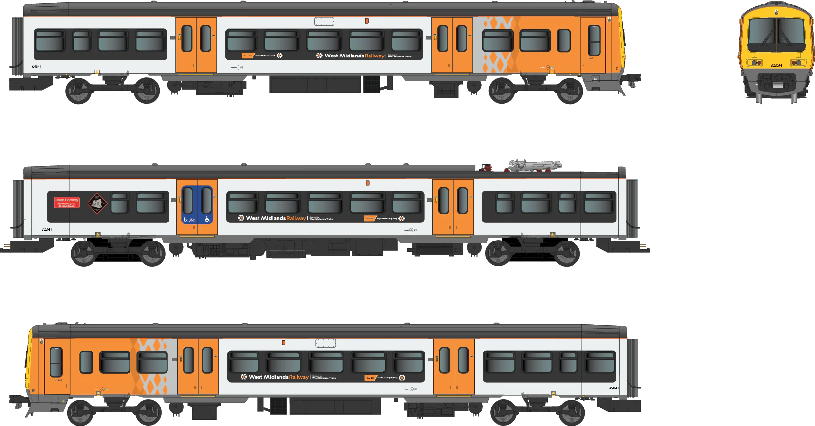 4D-323-005S Class 323 323241 West Midlands Trains 3 Car EMU Set - DCC Sound Fitted