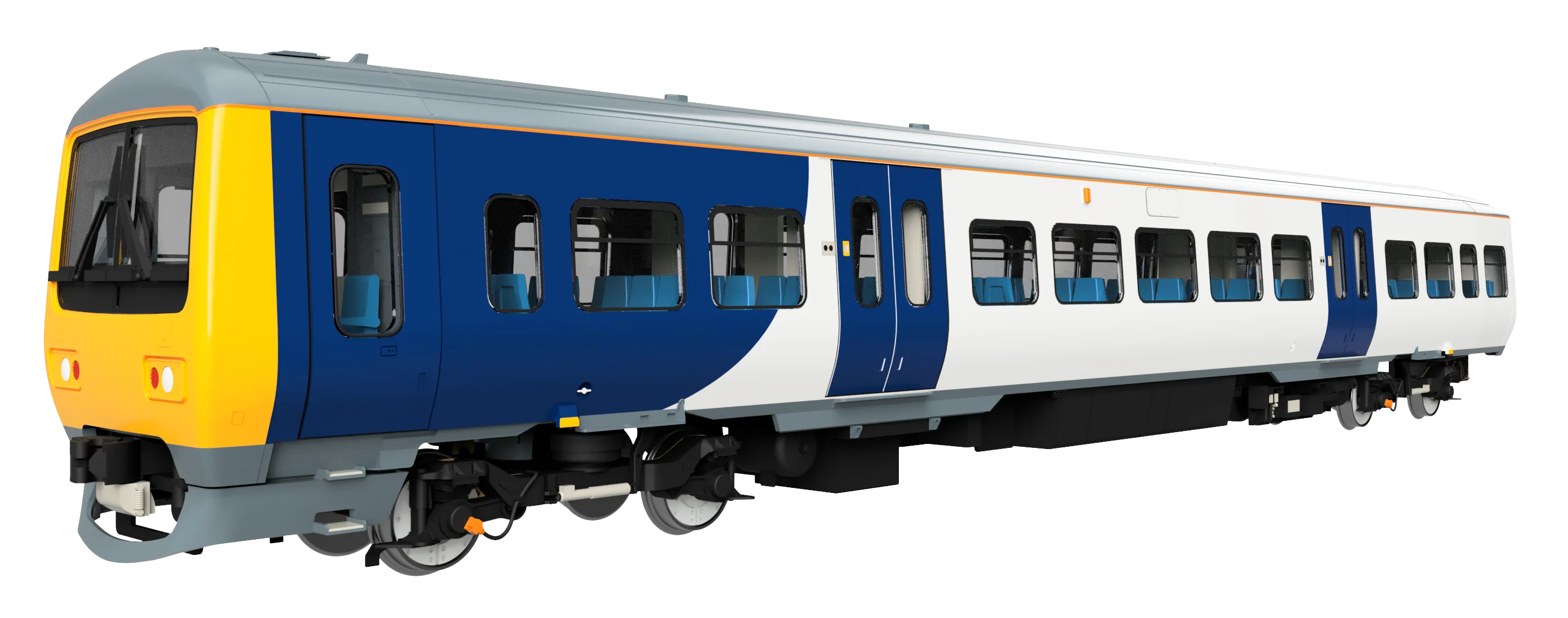 4D-323-006 Class 323 323225 Northern New – White / Blue 3 Car EMU Set - Image 2