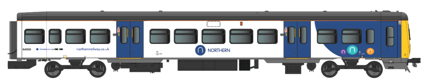 4D-323-006 Class 323 323225 Northern New – White / Blue 3 Car EMU Set - Image 6