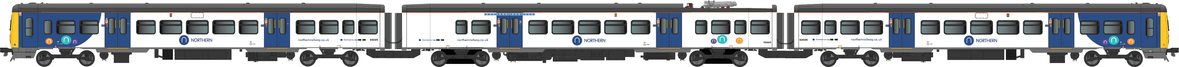 4D-323-006D Class 323 323225 Northern New – White / Blue 3 Car EMU Set - DCC Fitted - Image 7
