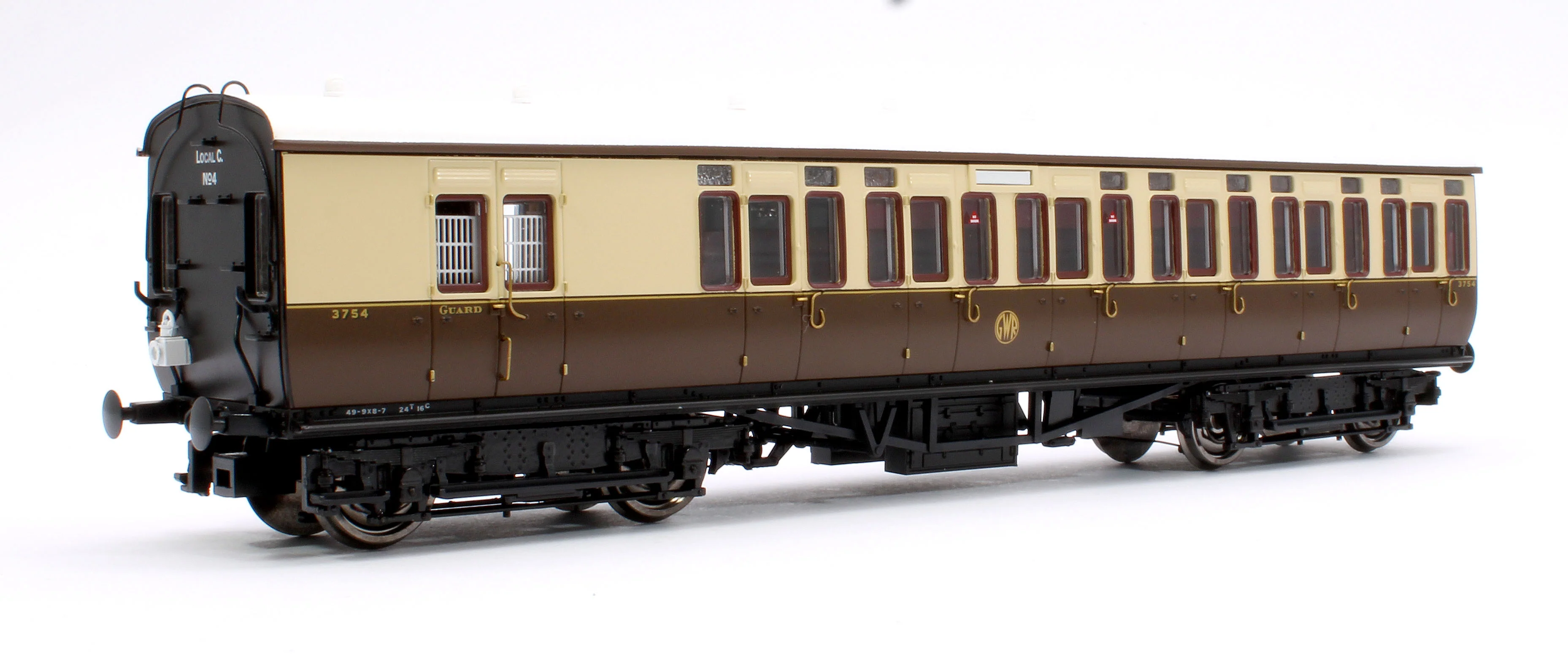 4P-020-302 GWR Toplight Mainline City GWR Shirtbutton Third Brake 3754 Set 4