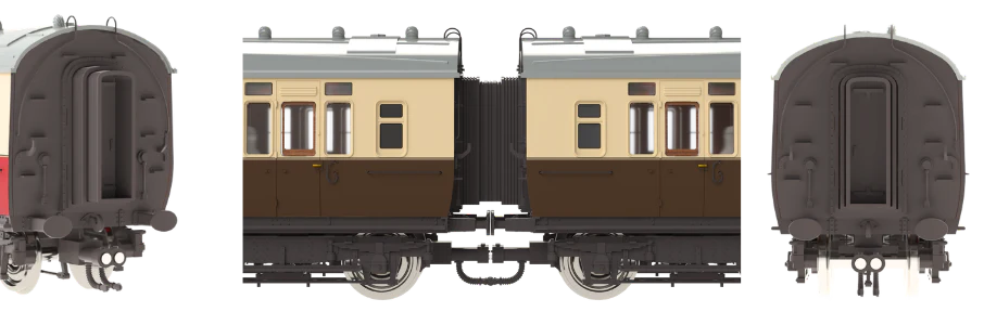 4P-021-202 GWR Corridor Toplight 1930 Chocolate & Cream Twin Cities Composite LH 6944 - Image 3