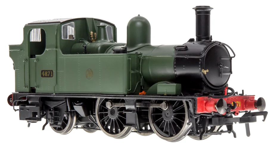 4S-006-003S 48XX Class 0-4-2 4871 Green Shirt Button Steam Locomotive - DCC Sound