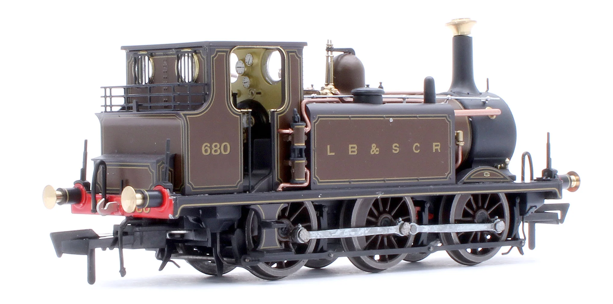 4S-010-013 Class A1X Terrier 0-6-0T LBSCR Marsh Umber '680' Steam Locomotive - Image 5