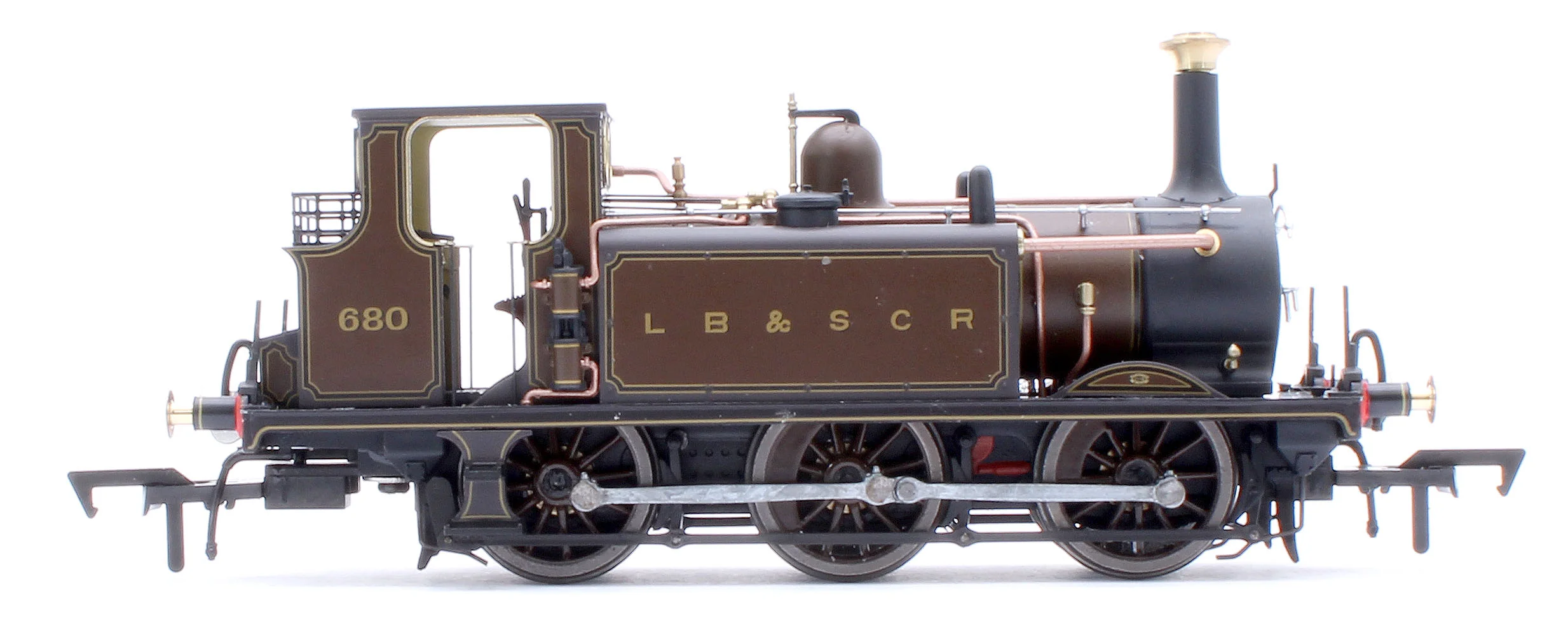 4S-010-013 Class A1X Terrier 0-6-0T LBSCR Marsh Umber '680' Steam Locomotive - Image 6