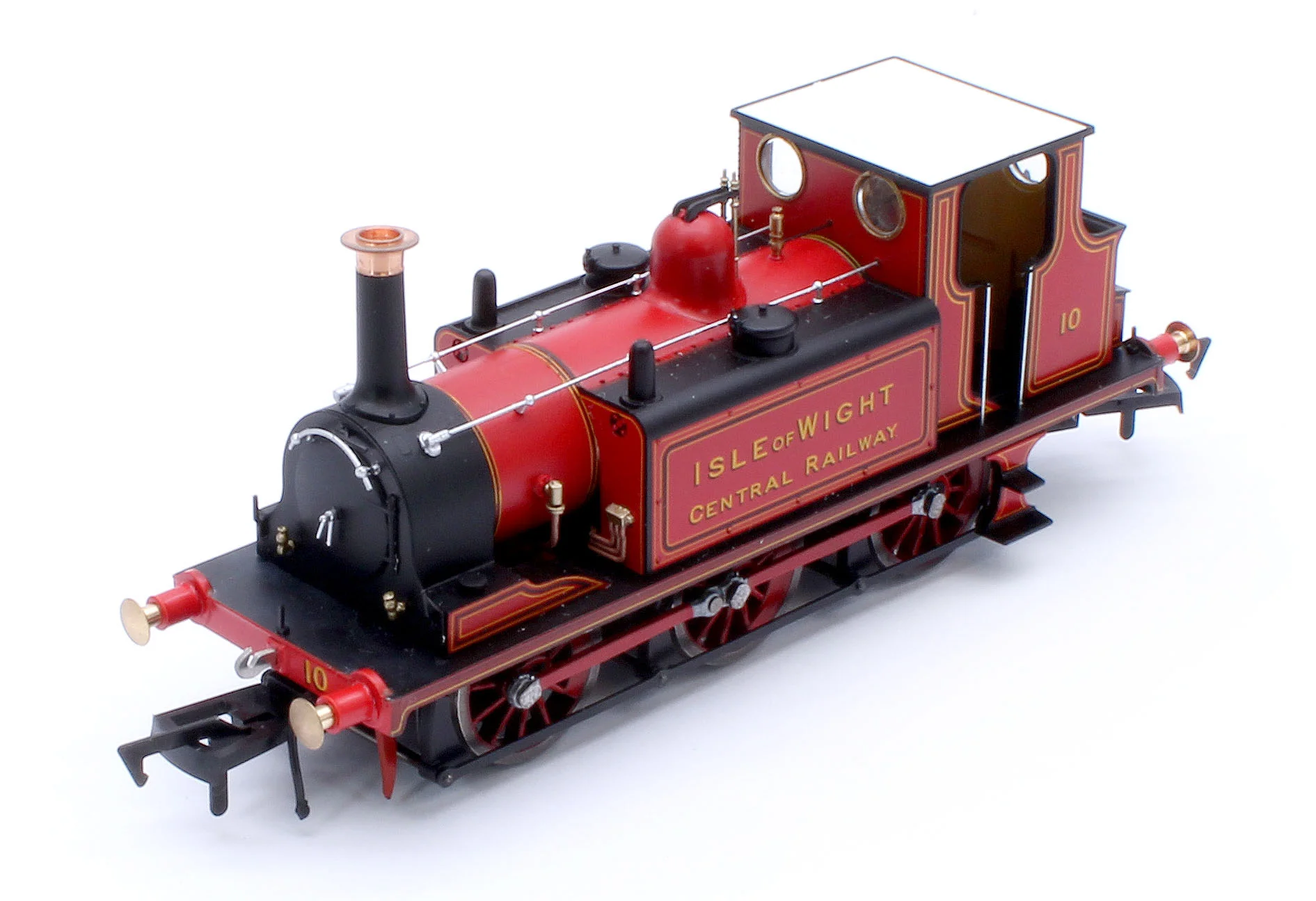 4S-010-014S Class A1 Terrier 0-6-0T Isle of Wight Central Railway Red '10' Steam Locomotive - DCC Sound - Image 13