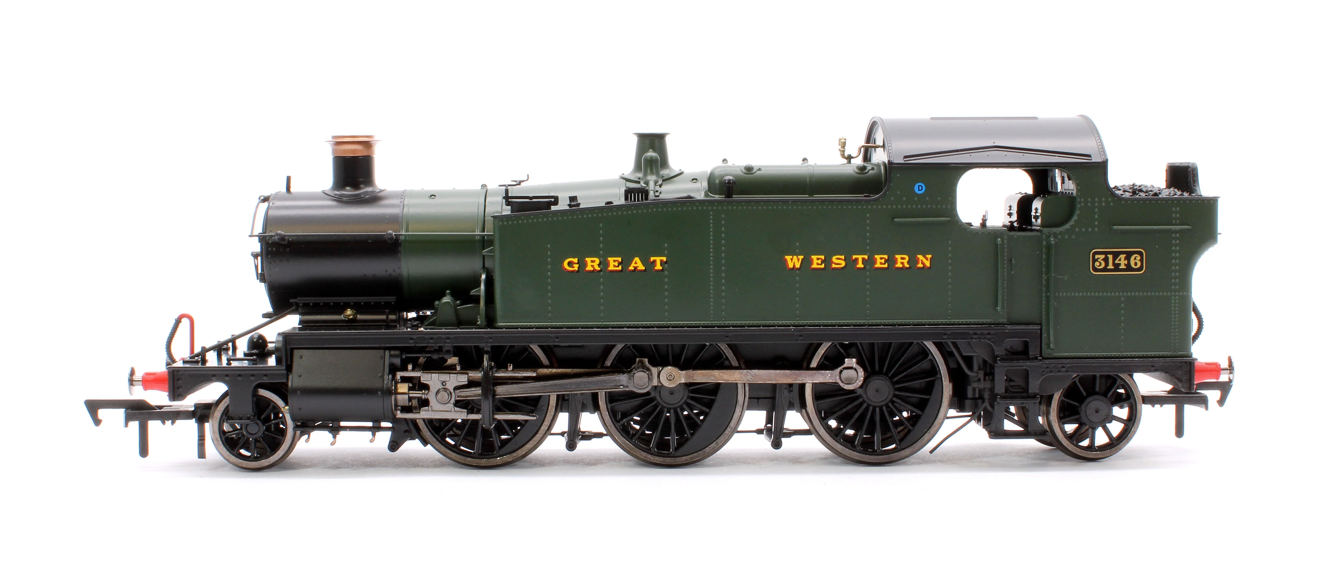 4S-041-008D Large Prairie 3146 GWR Green Great Western Steam Locomotive - DCC Fitted - Image 5