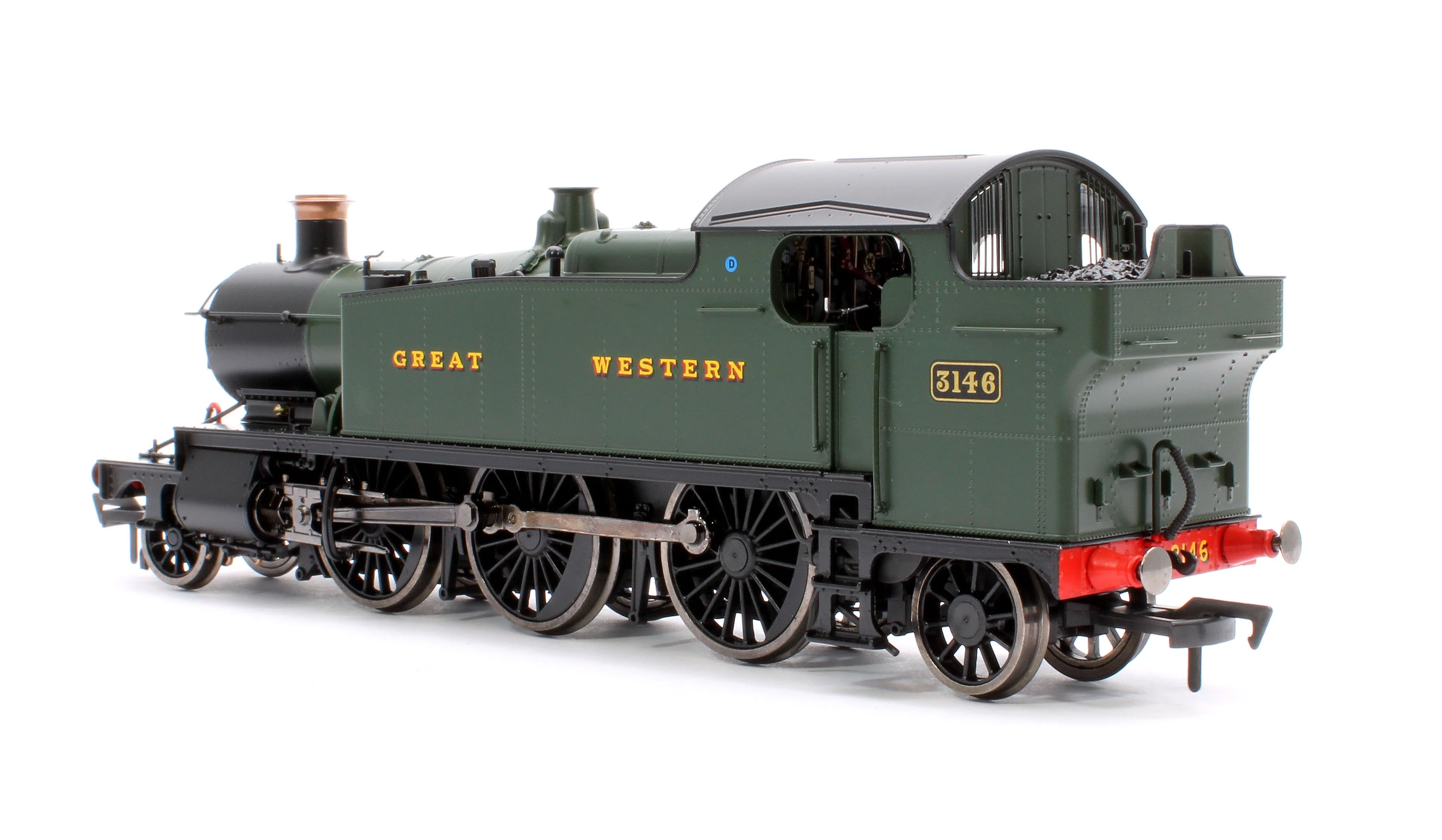 4S-041-008S Large Prairie 3146 GWR Green Great Western Steam Locomotive - DCC Sound - Image 2